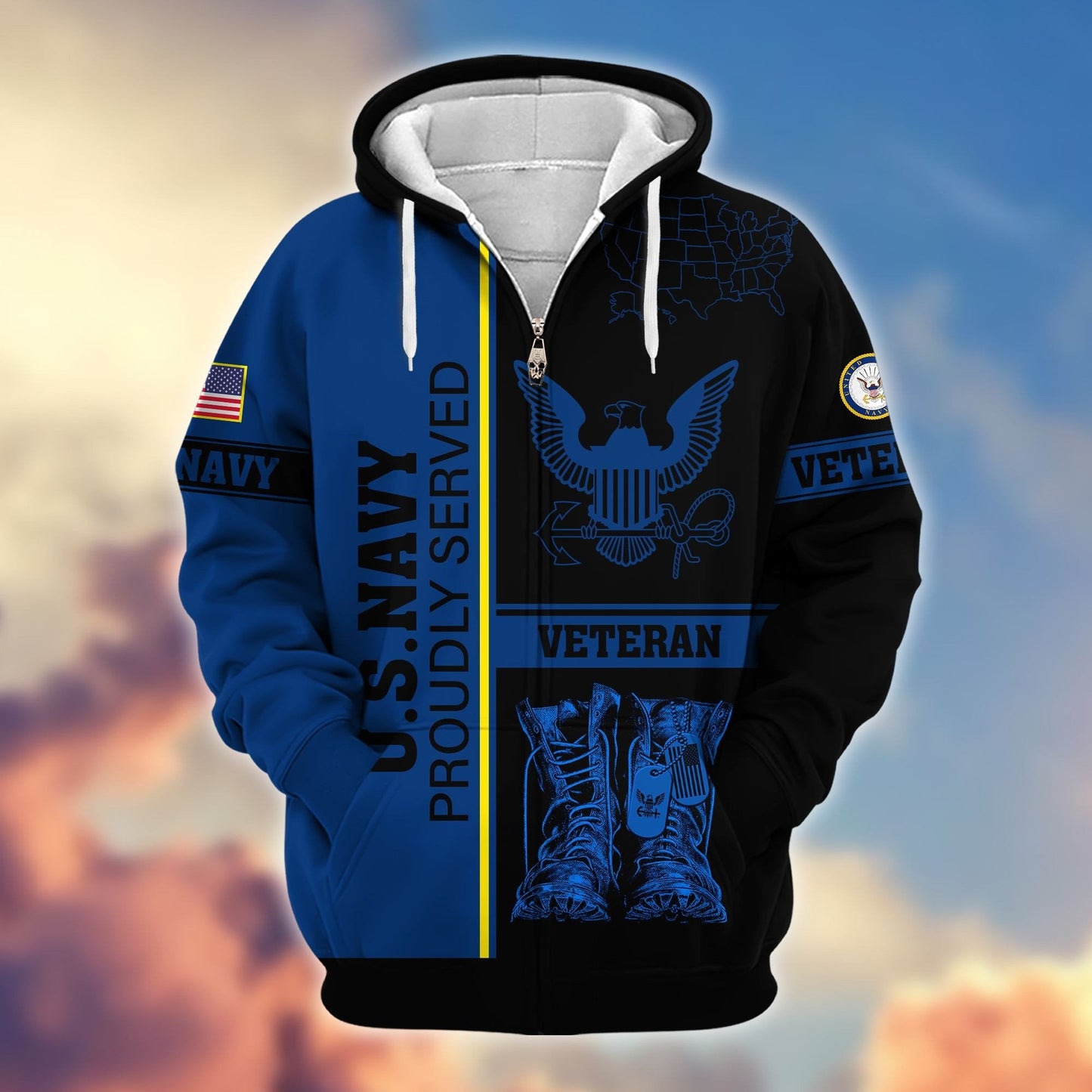 U.S. Veteran Zip Hoodie | Patriotic Gift