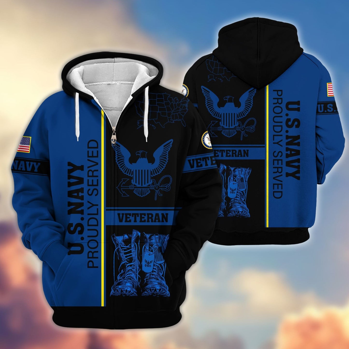 U.S. Veteran Zip Hoodie | Patriotic Gift