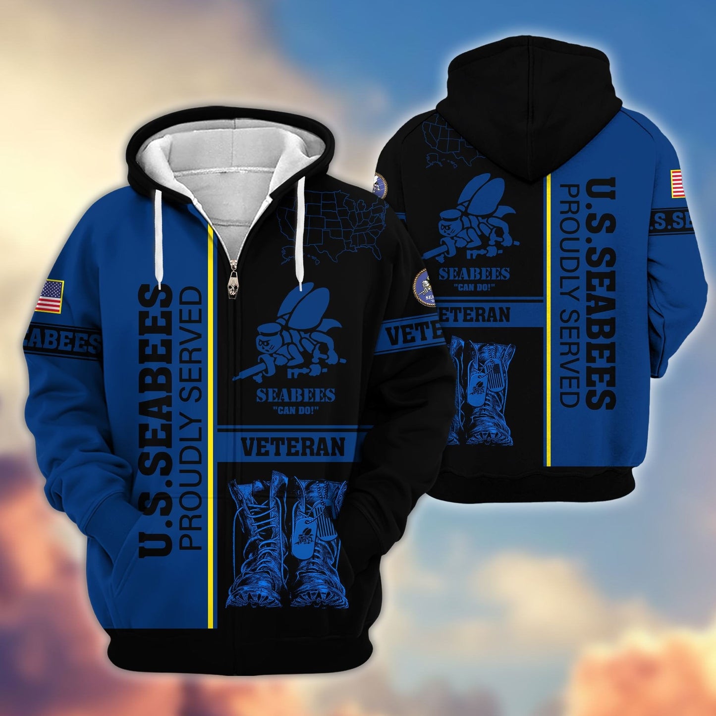U.S. Veteran Zip Hoodie | Patriotic Gift