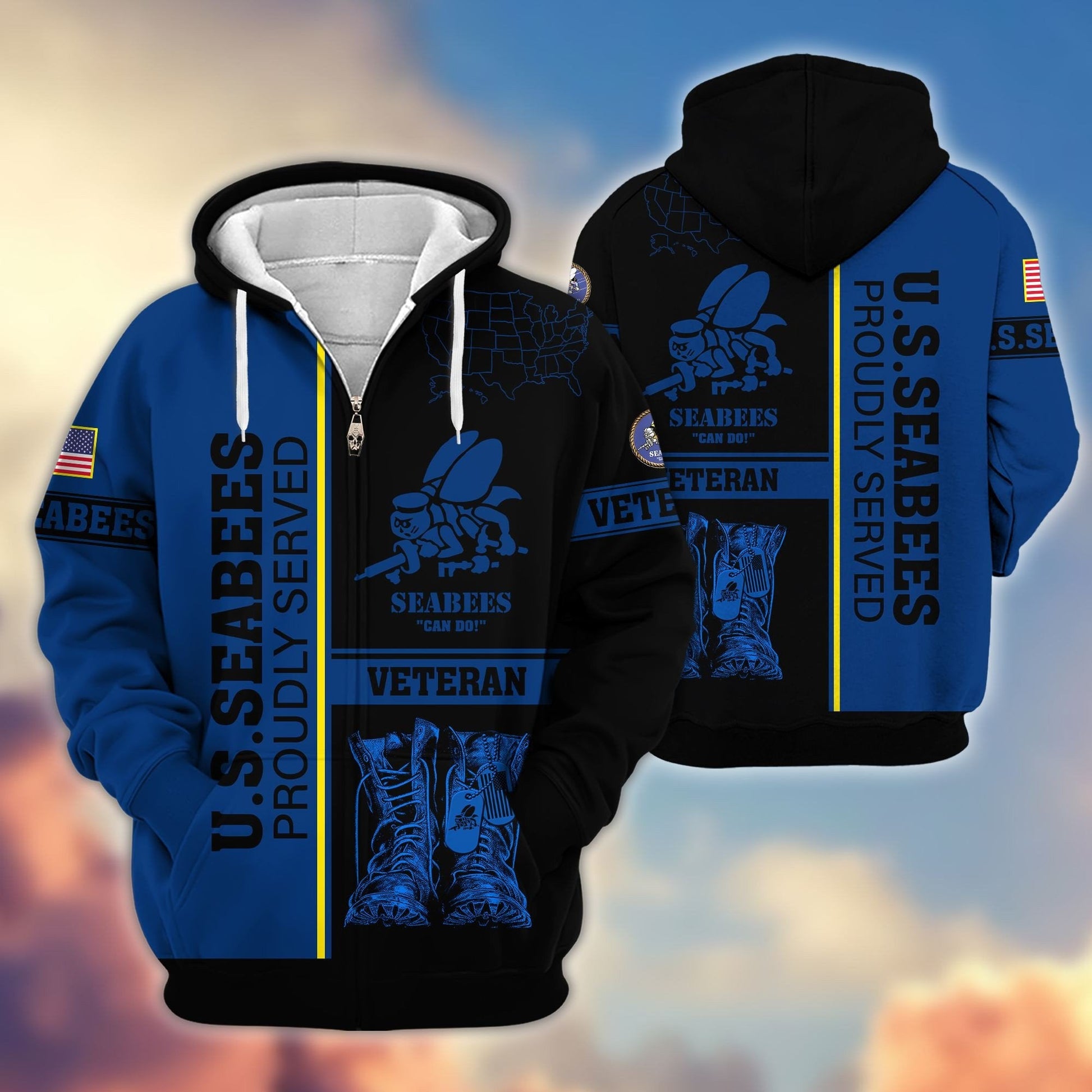 U.S. Veteran Zip Hoodie | Patriotic Gift