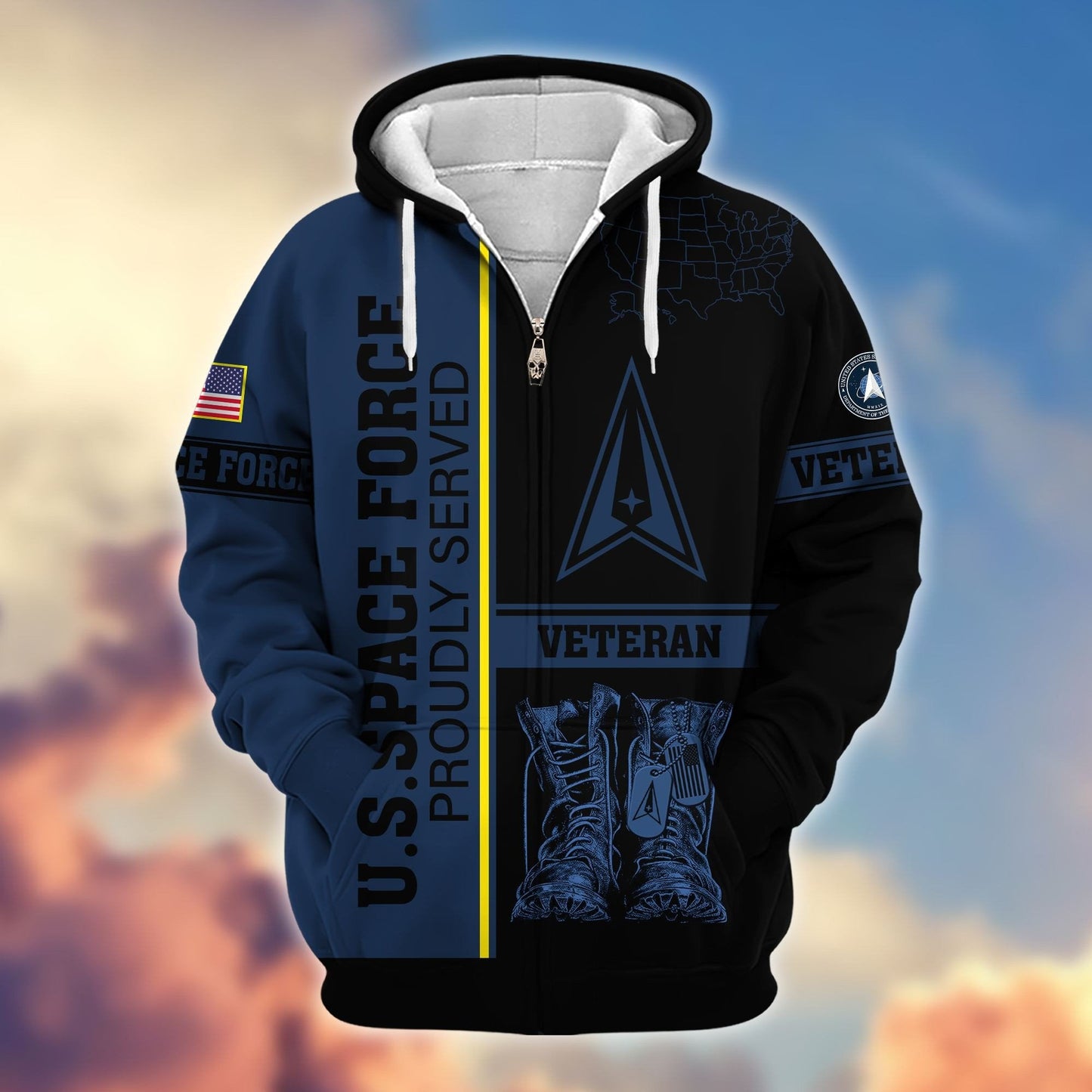 U.S. Veteran Zip Hoodie | Patriotic Gift