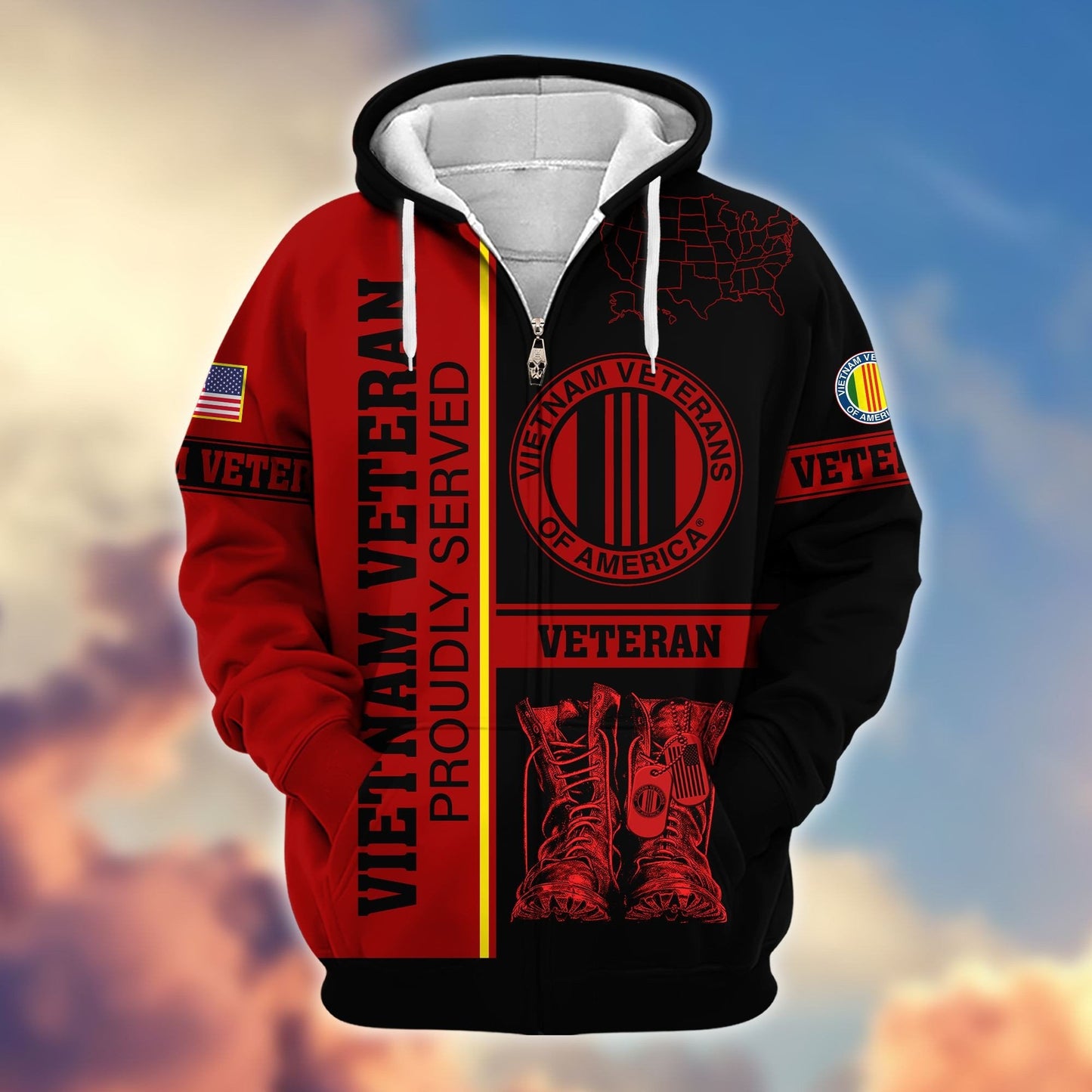U.S. Veteran Zip Hoodie | Patriotic Gift