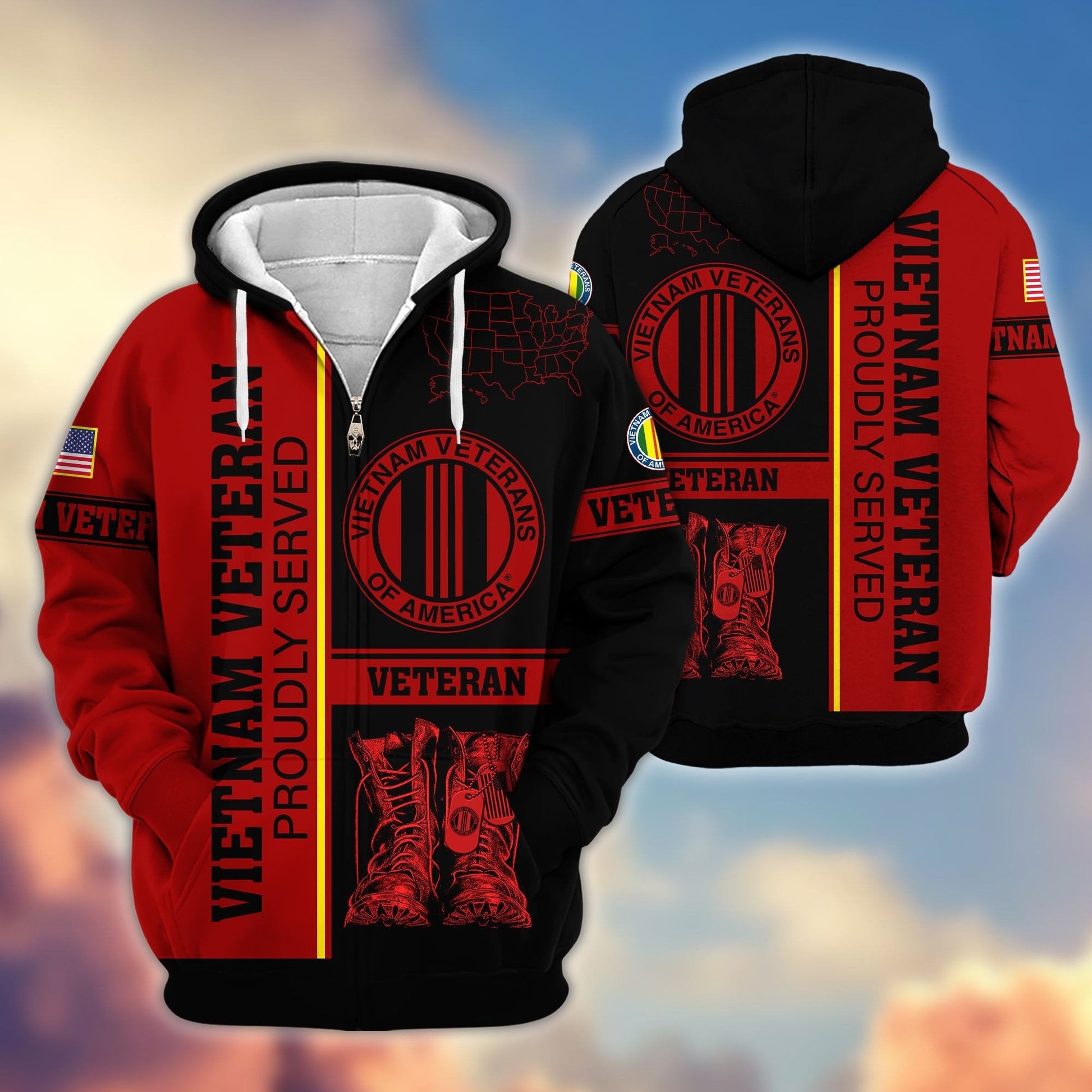 U.S. Veteran Zip Hoodie | Patriotic Gift