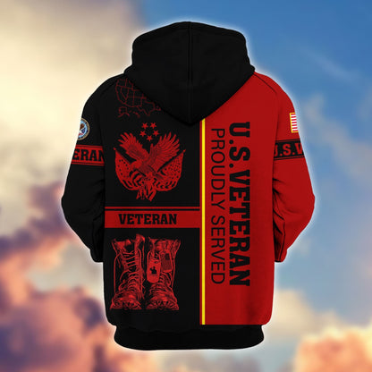 U.S. Veteran Zip Hoodie | Patriotic Gift