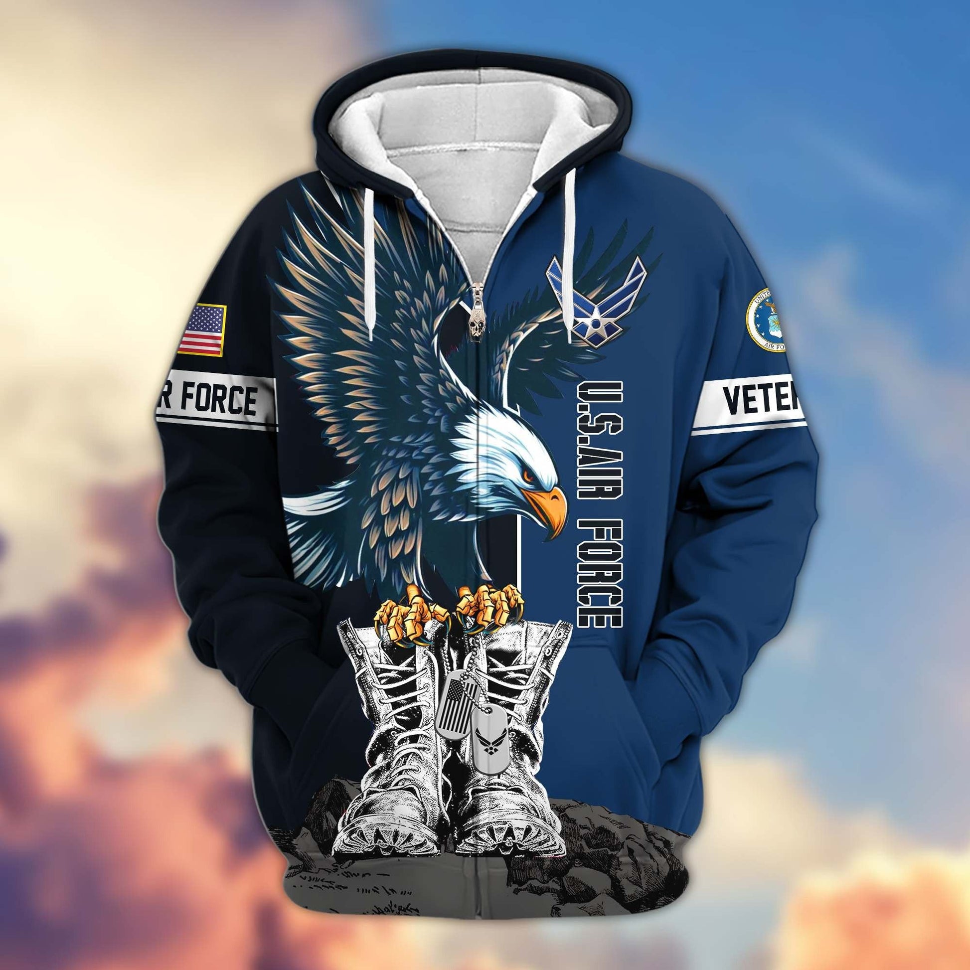 U.S. Veteran Zip Hoodie | Patriotic Gift