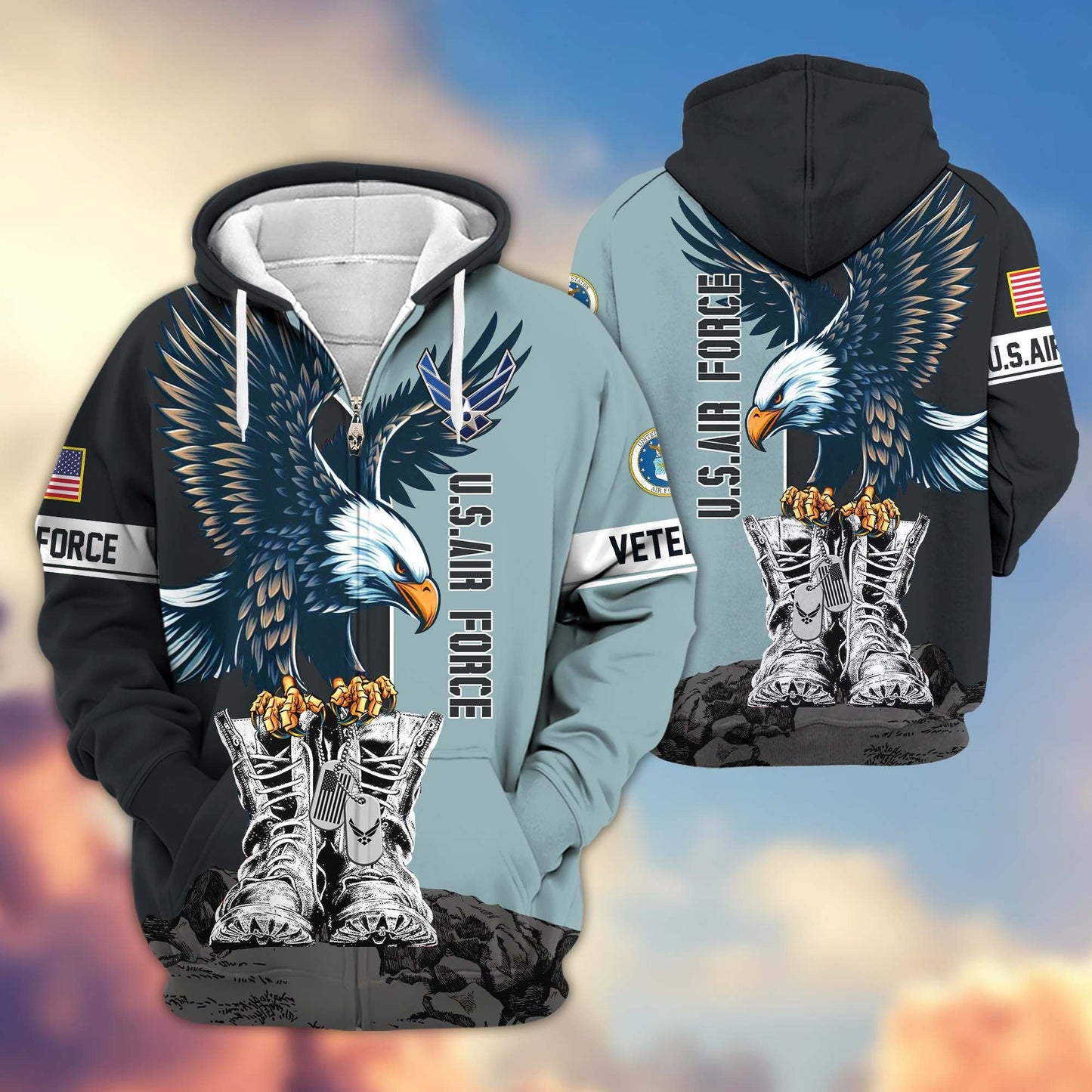 U.S. Veteran Zip Hoodie | Patriotic Gift