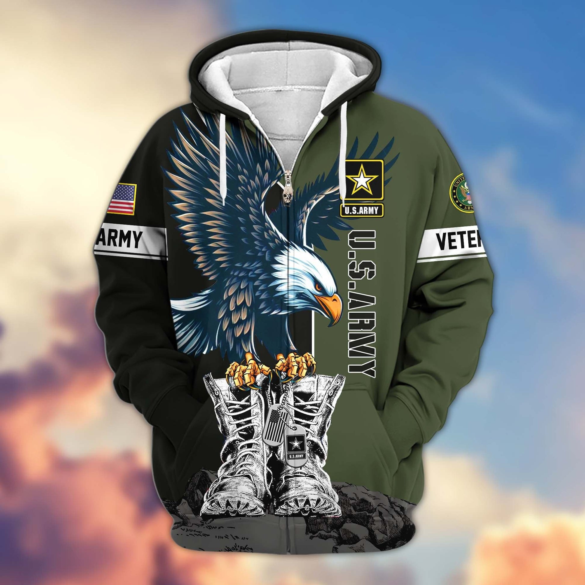 U.S. Veteran Zip Hoodie | Patriotic Gift