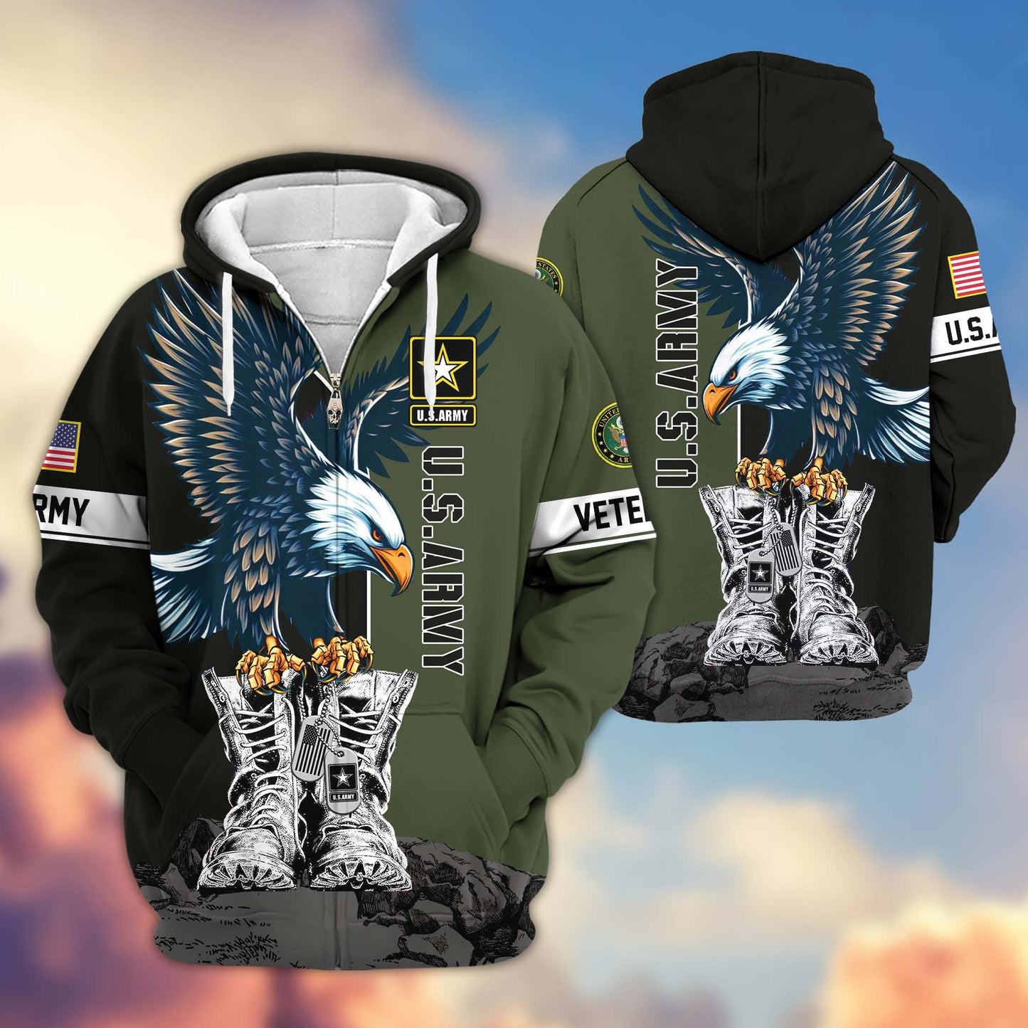 U.S. Veteran Zip Hoodie | Patriotic Gift