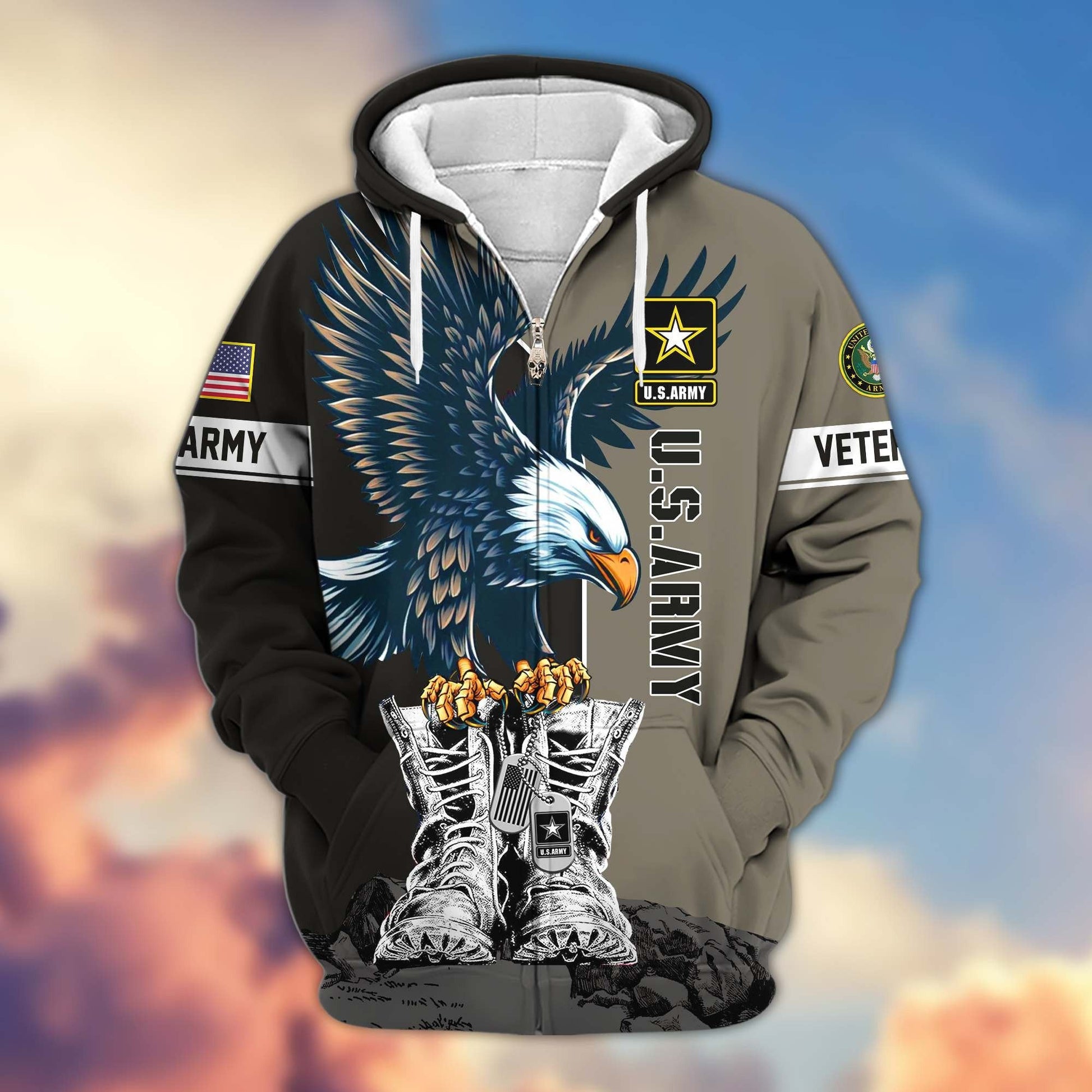 U.S. Veteran Zip Hoodie | Patriotic Gift