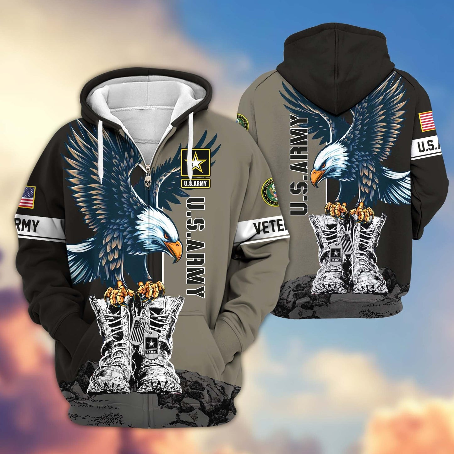 U.S. Veteran Zip Hoodie | Patriotic Gift