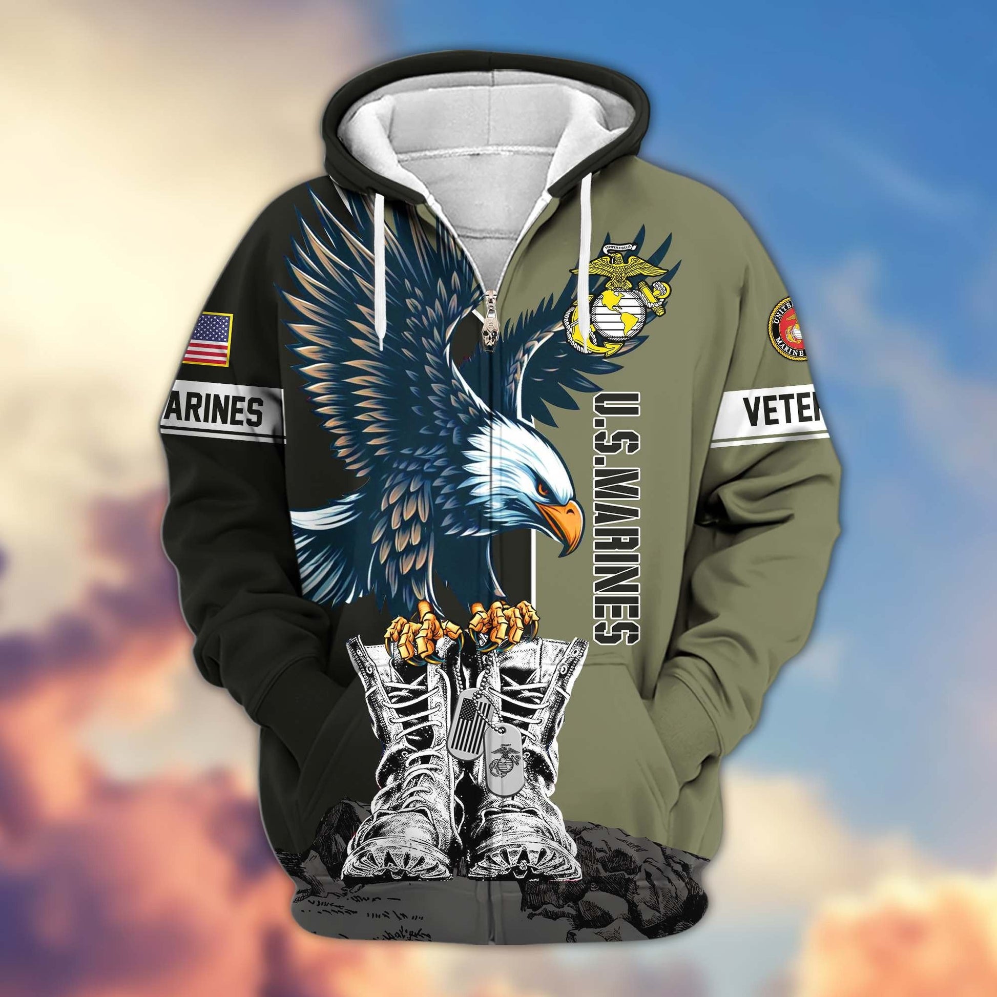 U.S. Veteran Zip Hoodie | Patriotic Gift