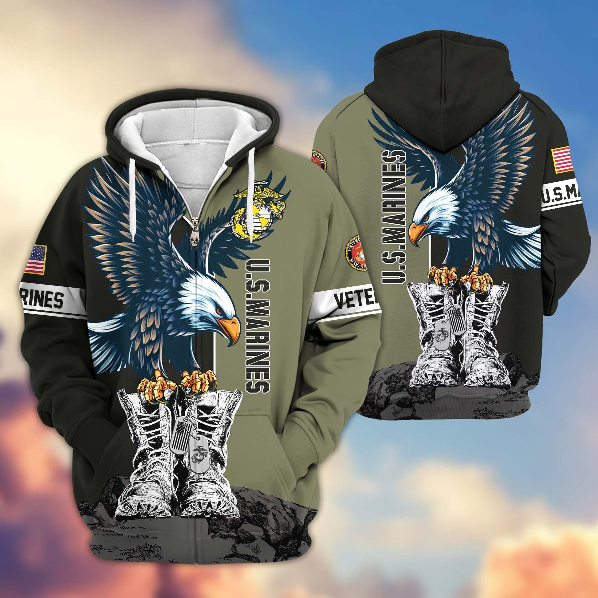 U.S. Veteran Zip Hoodie | Patriotic Gift