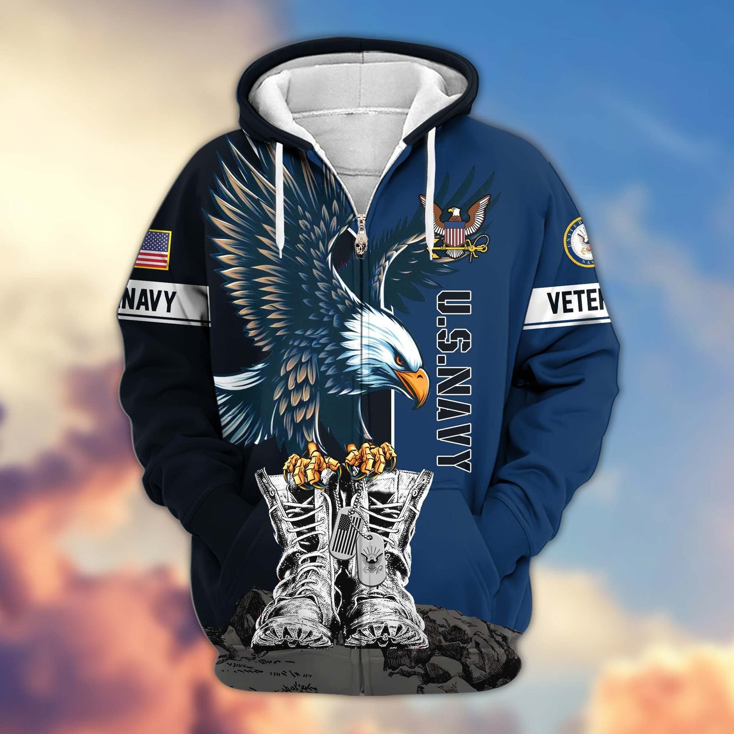 U.S. Veteran Zip Hoodie | Patriotic Gift
