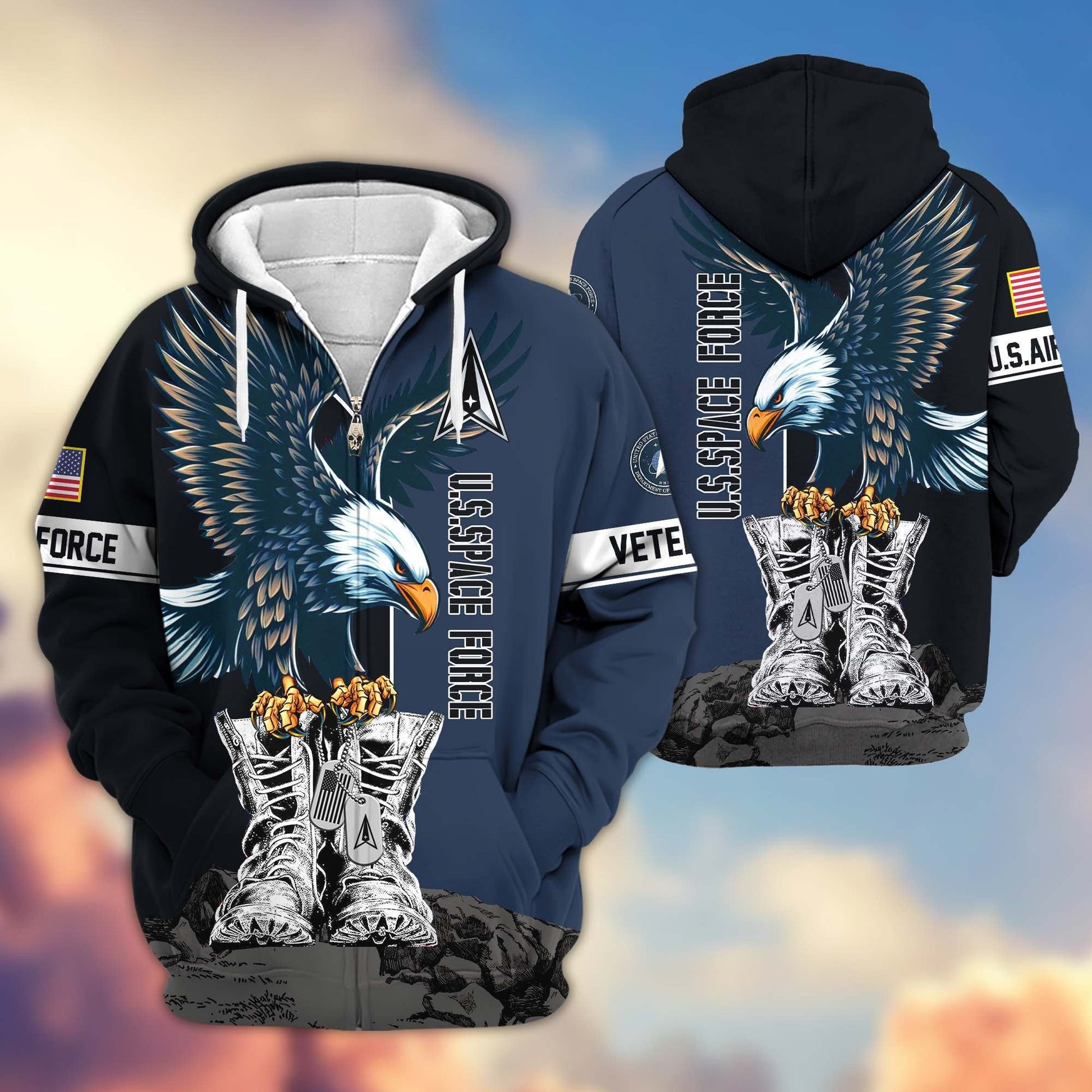 U.S. Veteran Zip Hoodie | Patriotic Gift