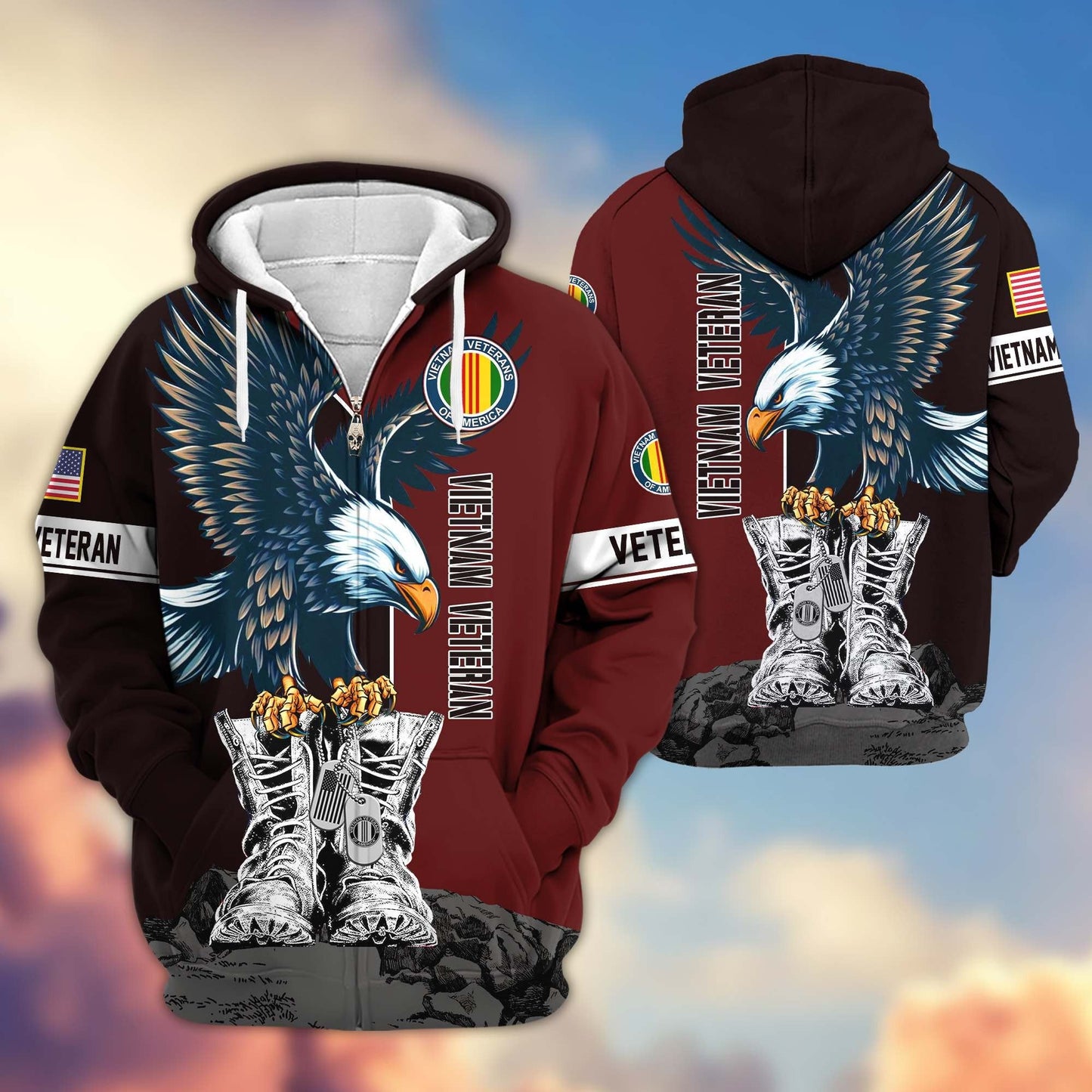 U.S. Veteran Zip Hoodie | Patriotic Gift