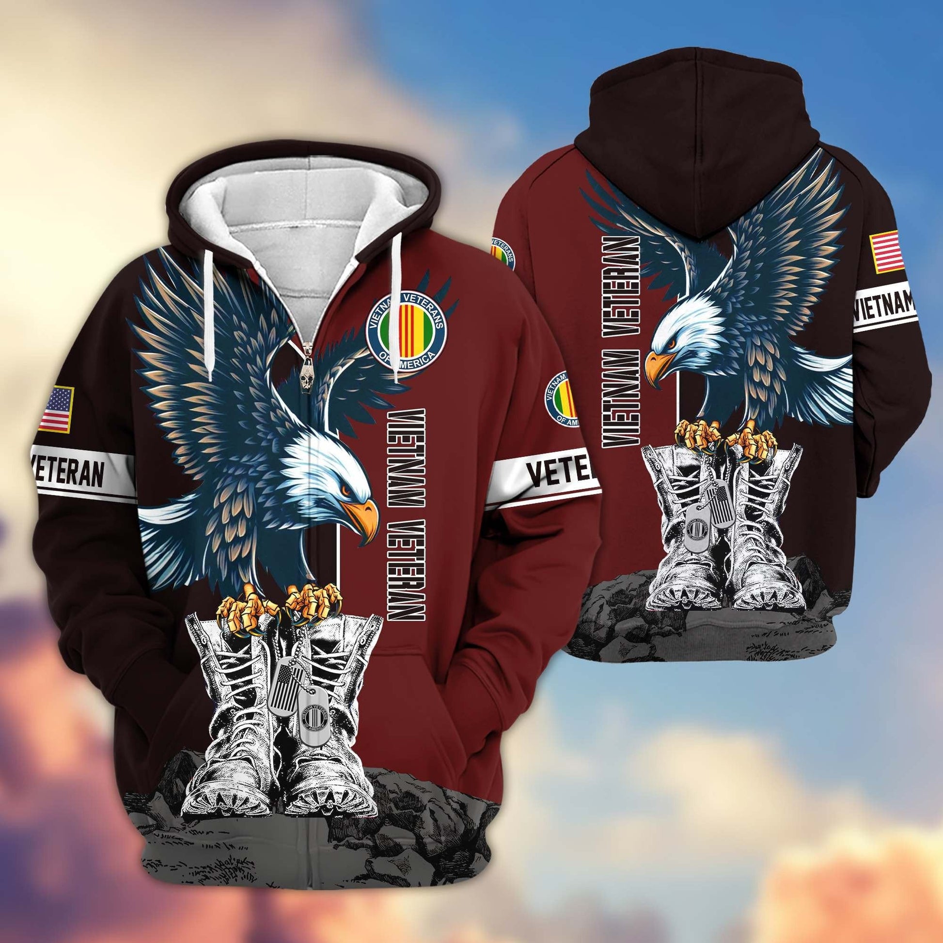 U.S. Veteran Zip Hoodie | Patriotic Gift