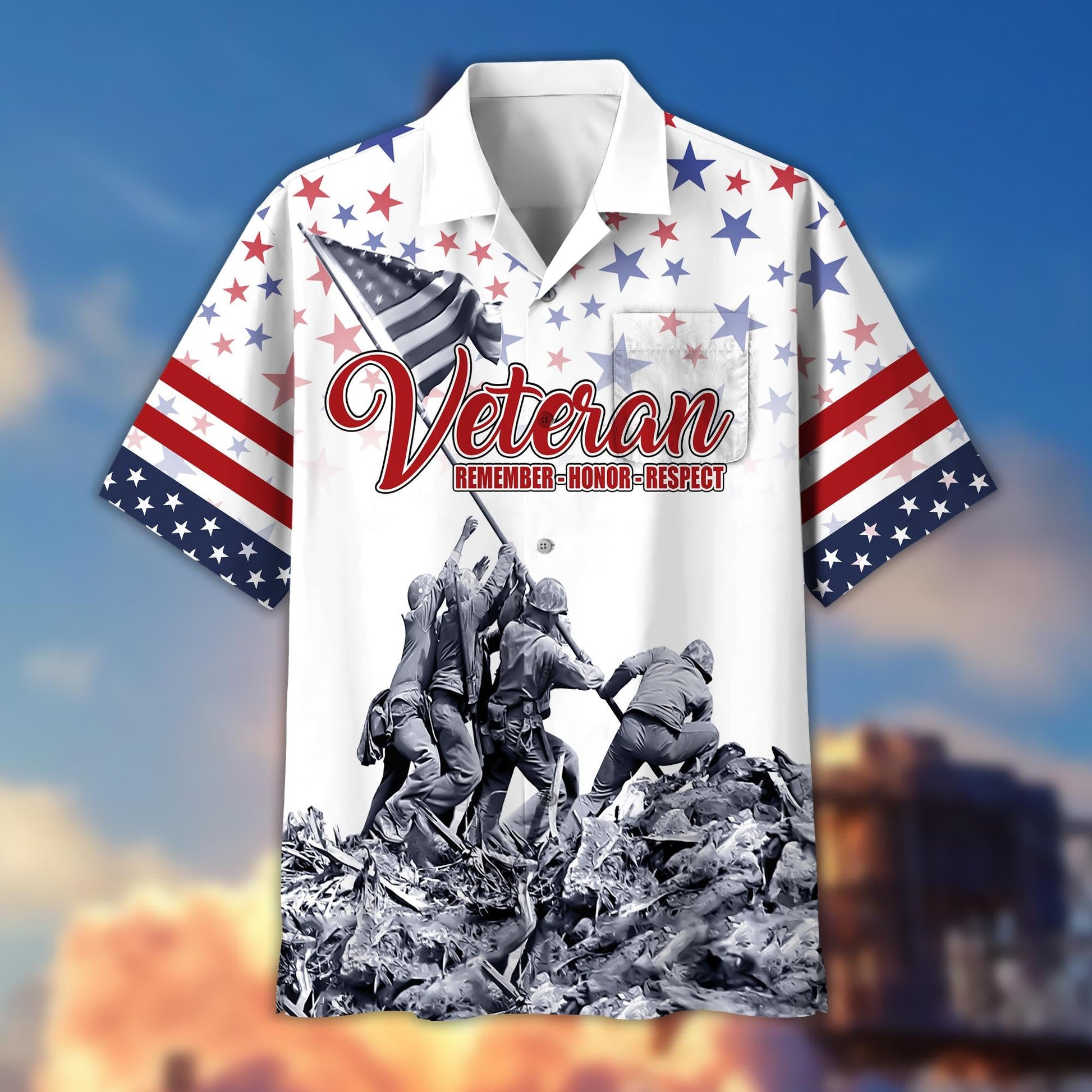 U.S. Veteran Hawaiian Shirt | Patriotic Gift