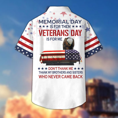 U.S. Veteran Hawaiian Shirt | Patriotic Gift