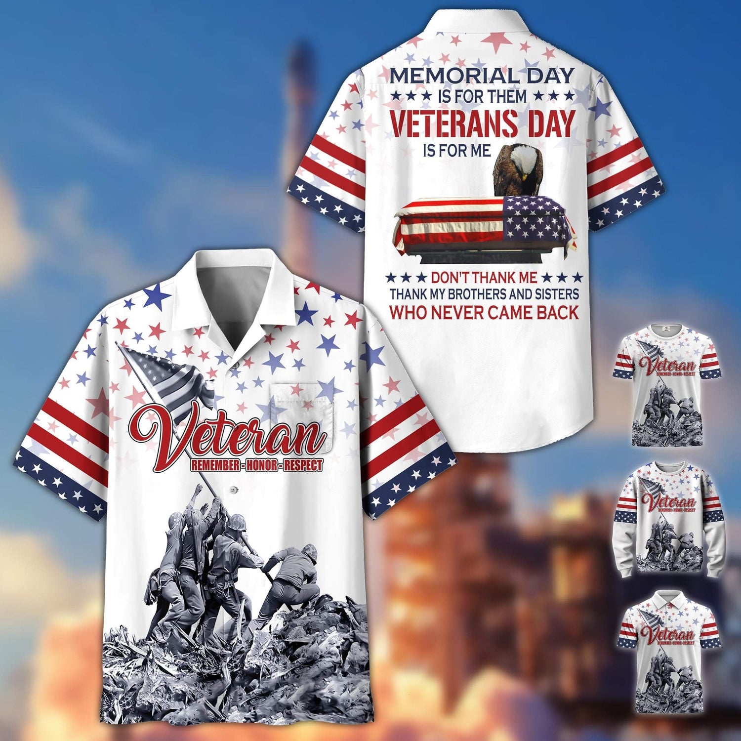 U.S. Veteran Hawaiian Shirt | Patriotic Gift