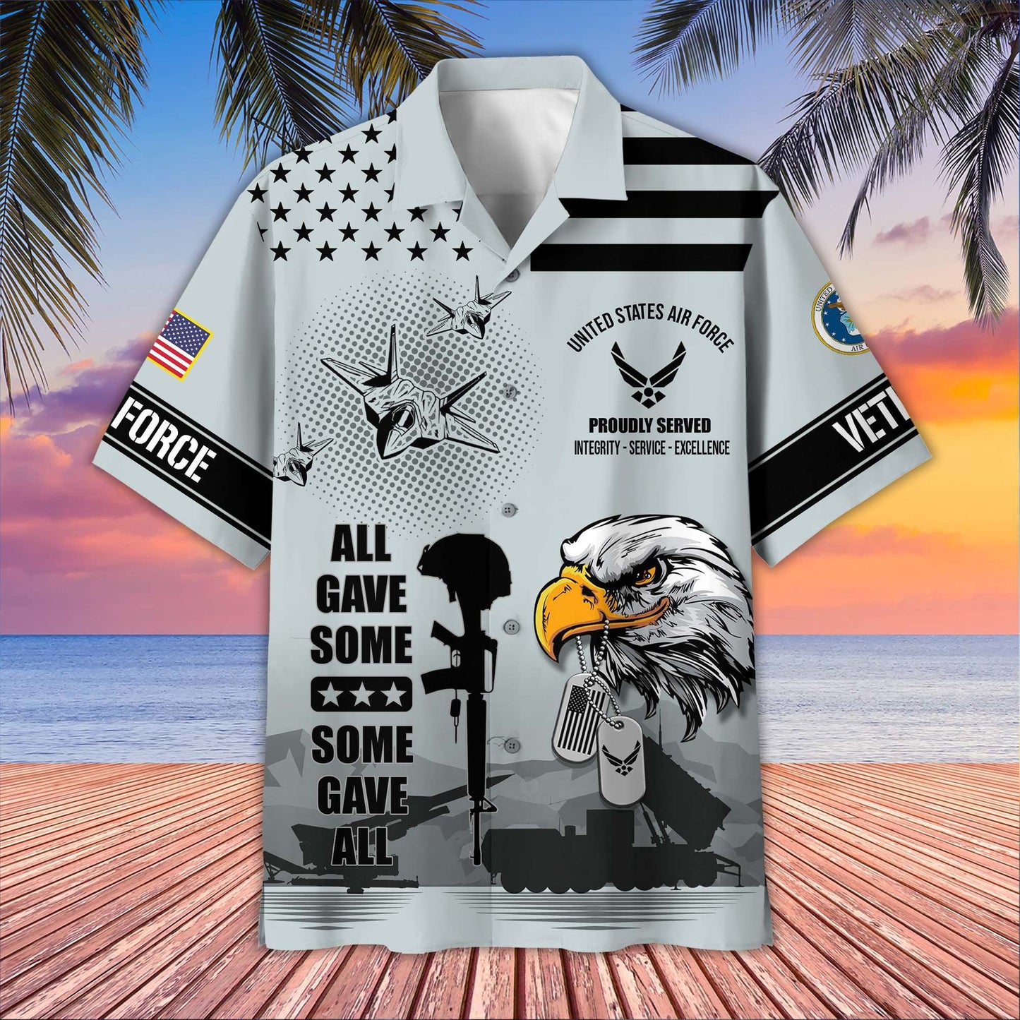 U.S. Veteran Hawaiian Shirt | Patriotic Gift