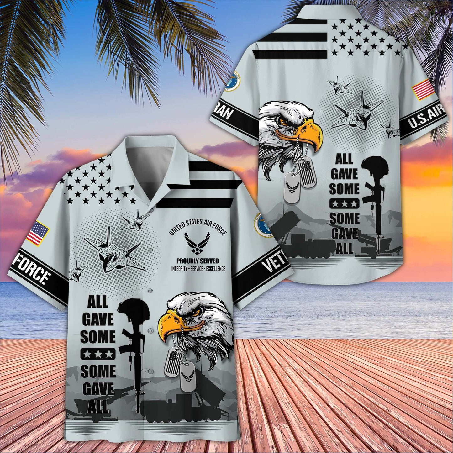 U.S. Veteran Hawaiian Shirt | Patriotic Gift
