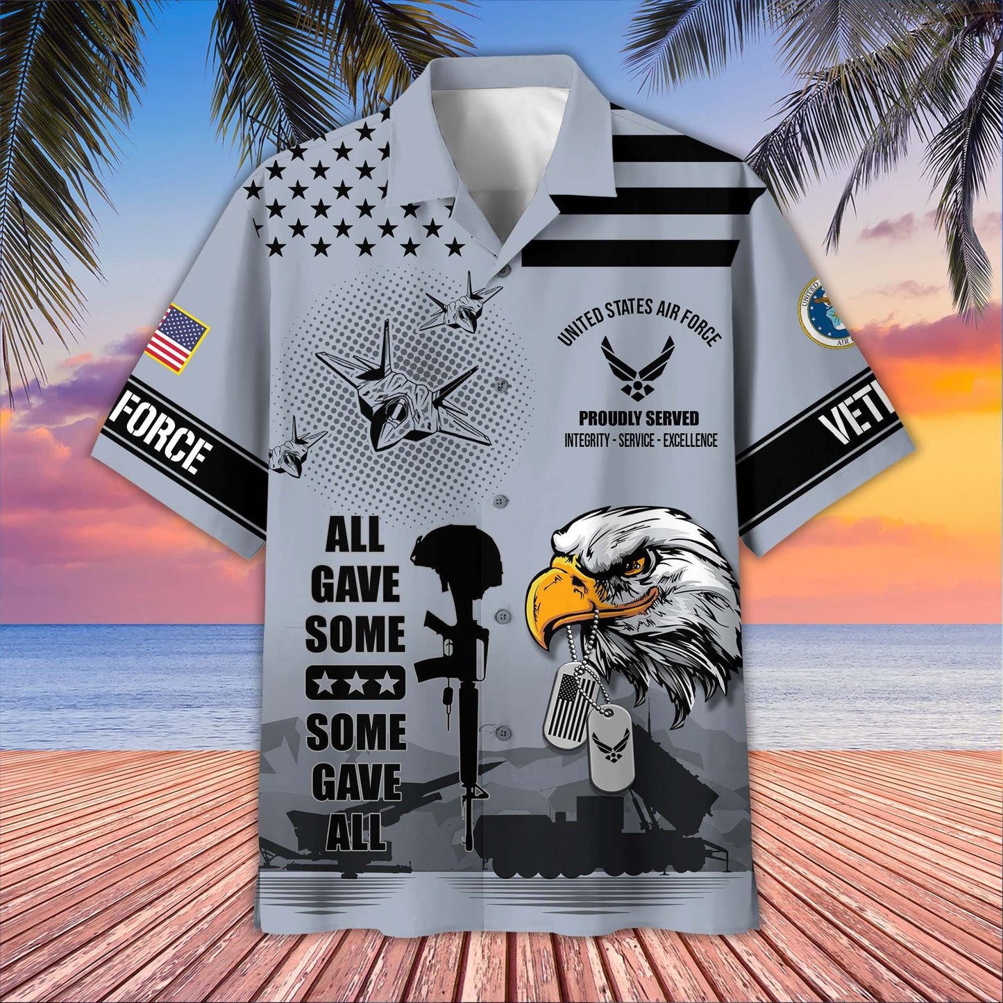 U.S. Veteran Hawaiian Shirt | Patriotic Gift