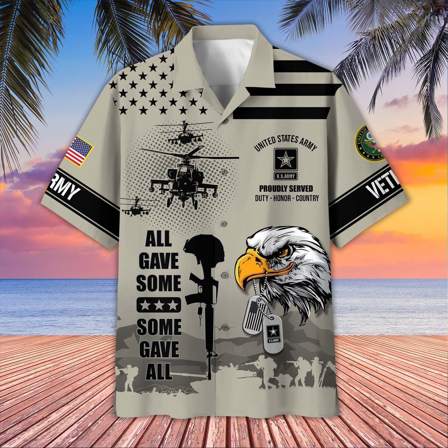 U.S. Veteran Hawaiian Shirt | Patriotic Gift