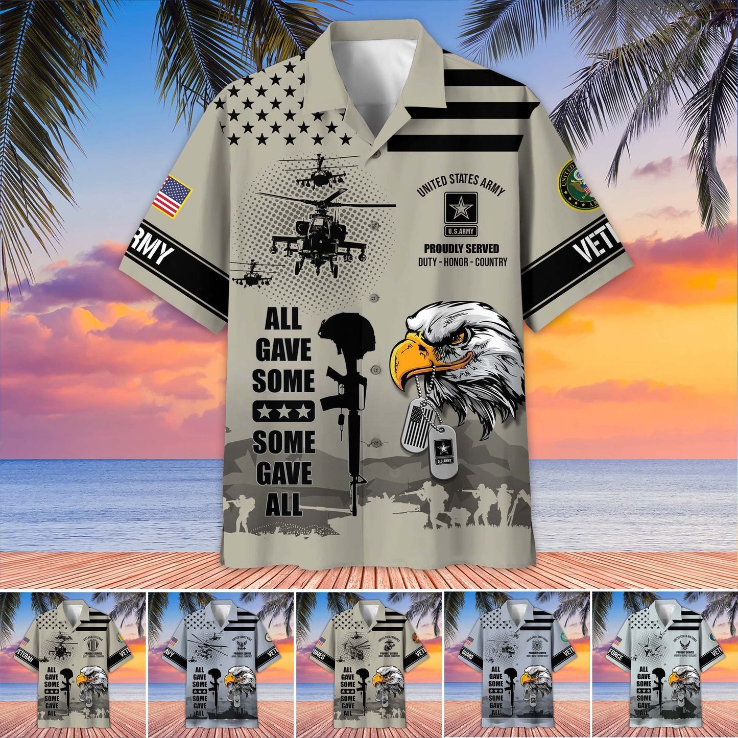 U.S. Veteran Hawaiian Shirt | Patriotic Gift