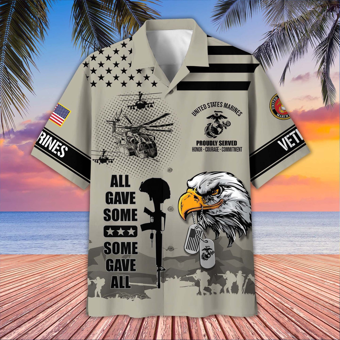 U.S. Veteran Hawaiian Shirt | Patriotic Gift