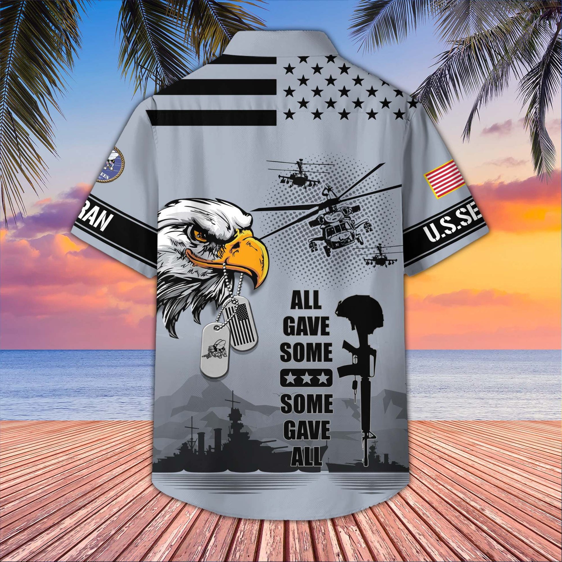 U.S. Veteran Hawaiian Shirt | Patriotic Gift