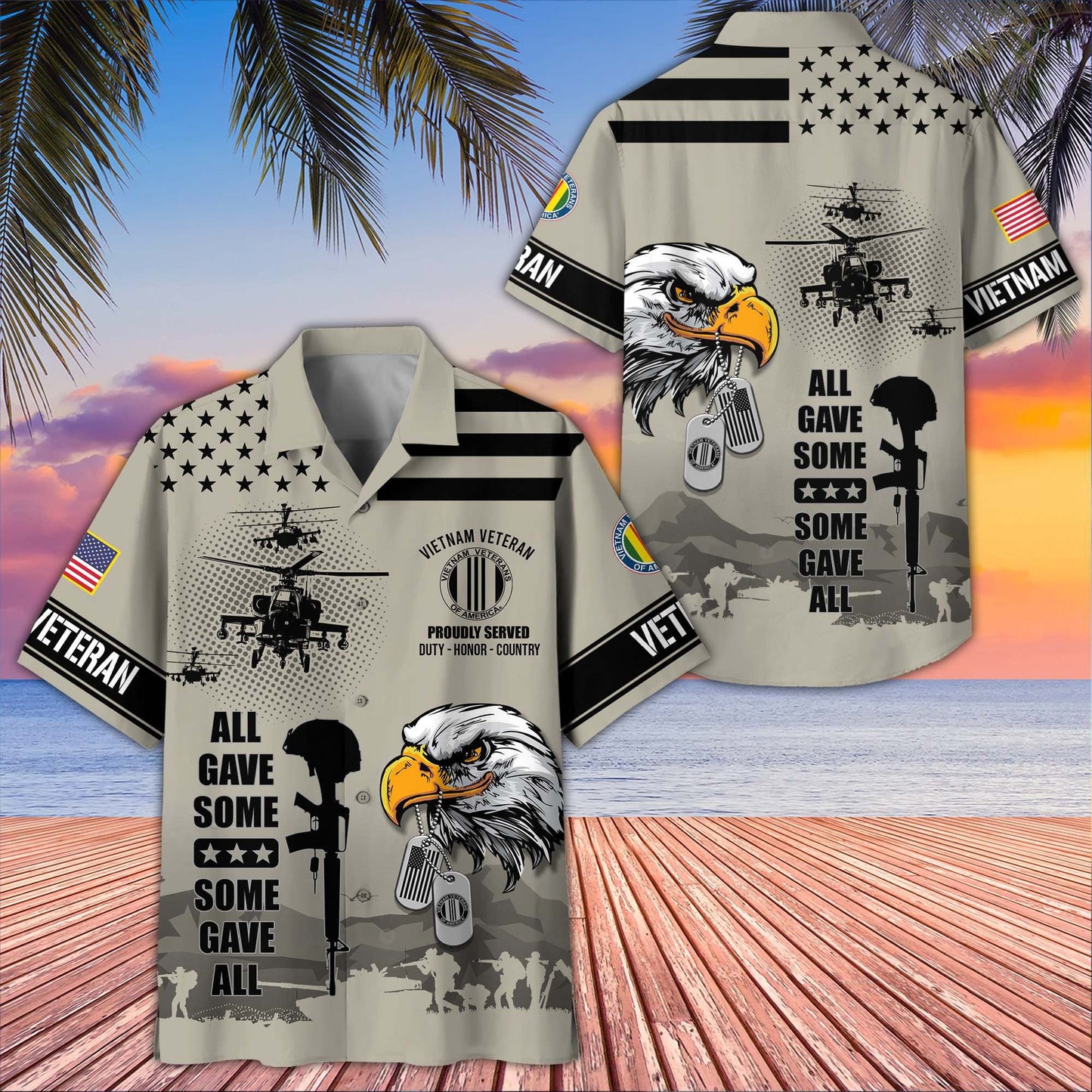 U.S. Veteran Hawaiian Shirt | Patriotic Gift