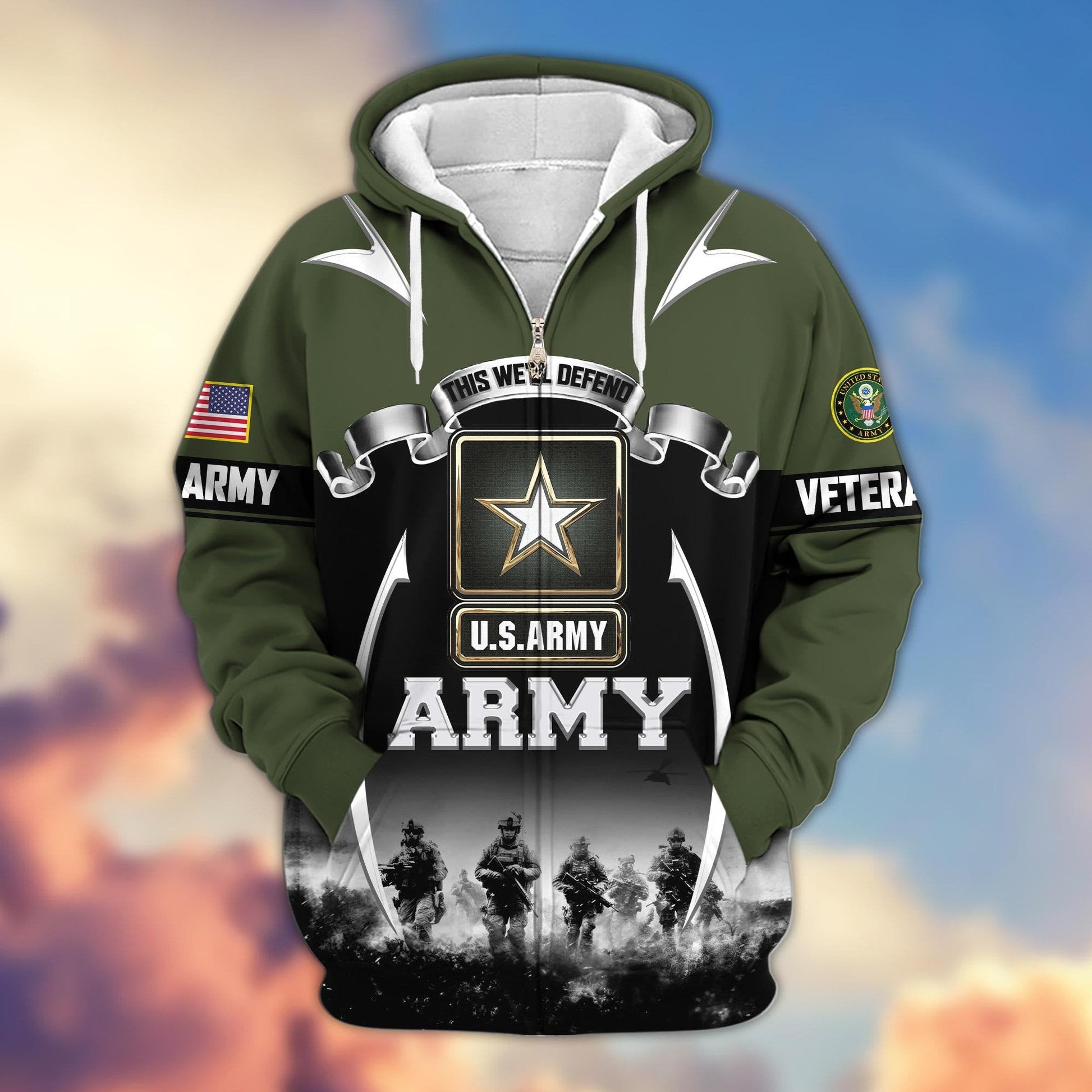 U.S. Veteran Zip Hoodie | Patriotic Gift