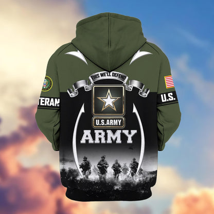U.S. Veteran Zip Hoodie | Patriotic Gift