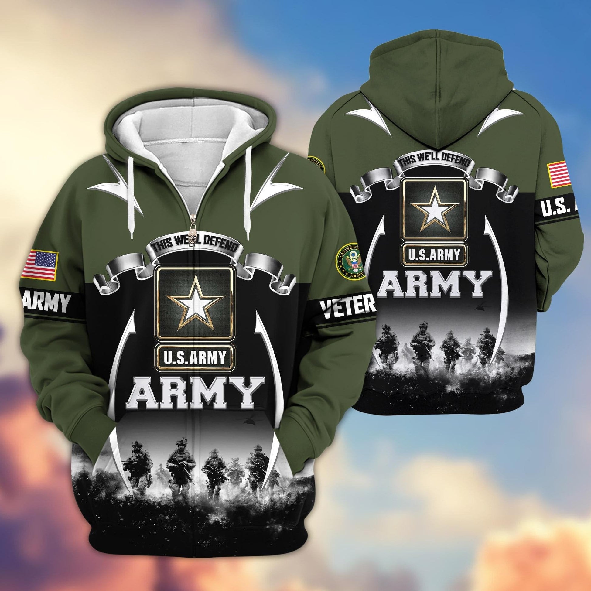 U.S. Veteran Zip Hoodie | Patriotic Gift