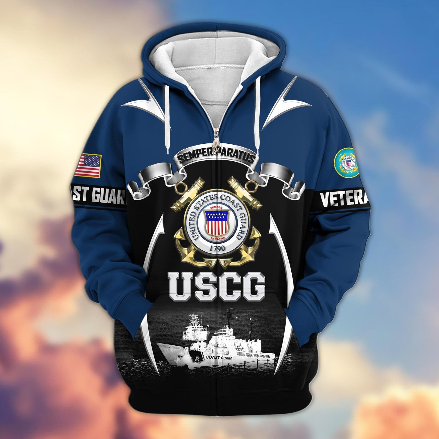 U.S. Veteran Zip Hoodie | Patriotic Gift