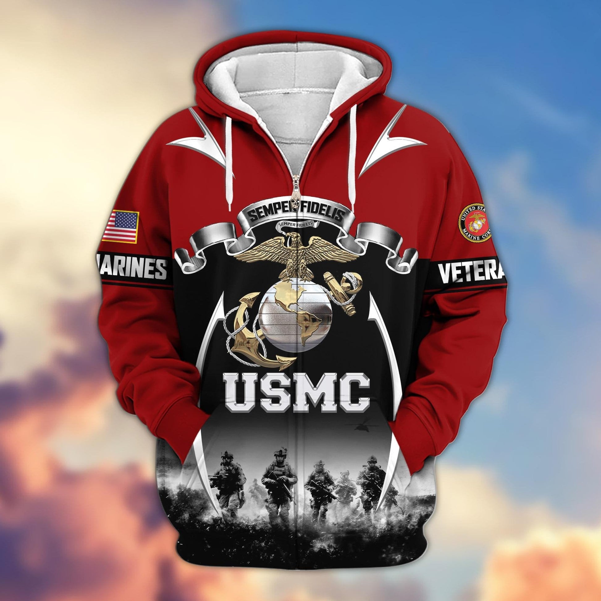 U.S. Veteran Zip Hoodie | Patriotic Gift