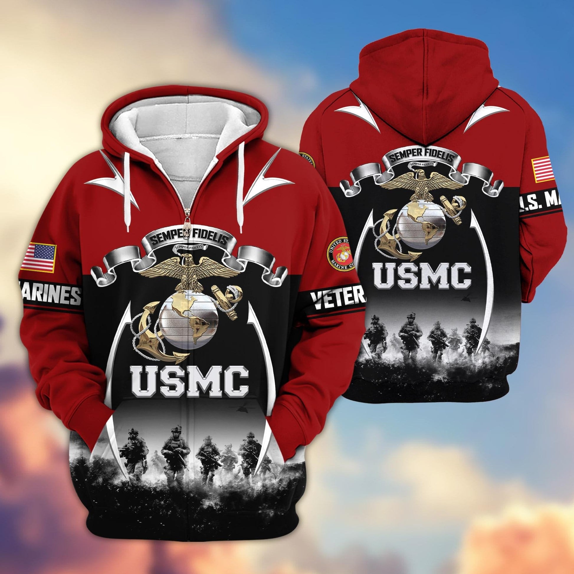 U.S. Veteran Zip Hoodie | Patriotic Gift