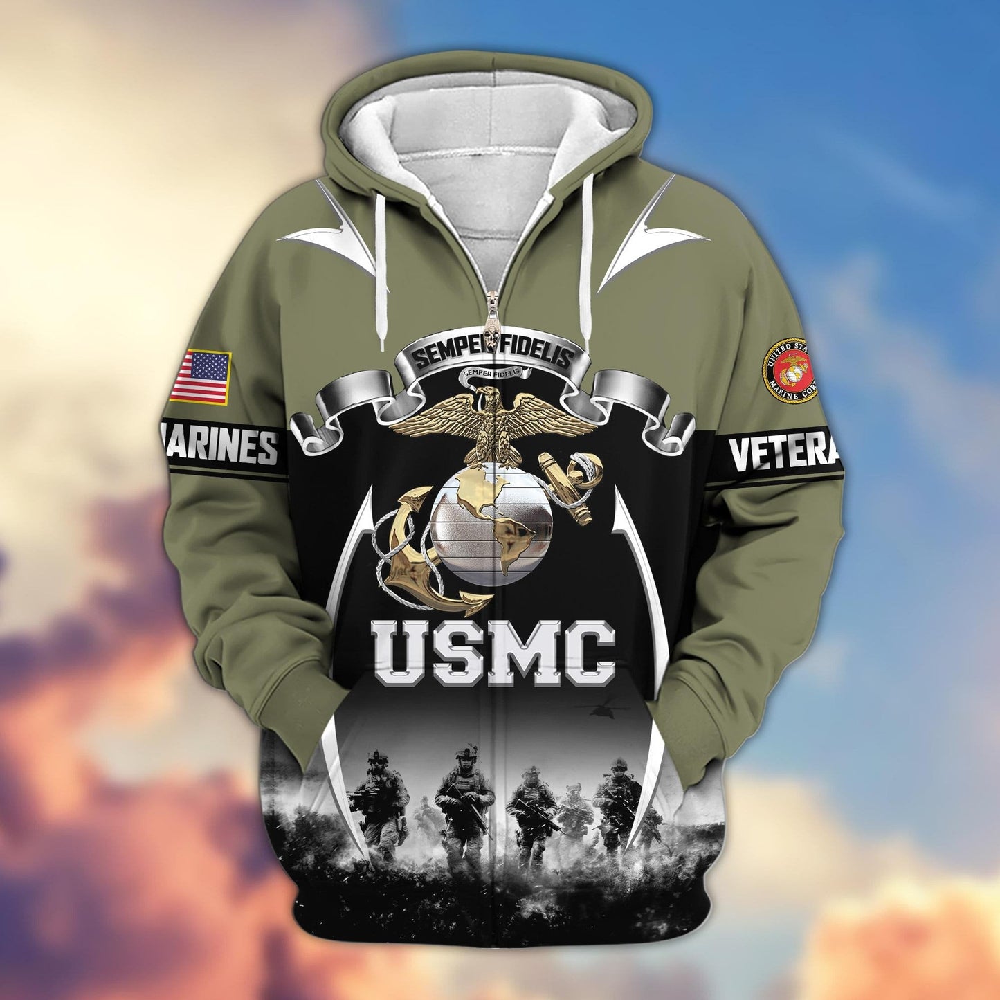 U.S. Veteran Zip Hoodie | Patriotic Gift