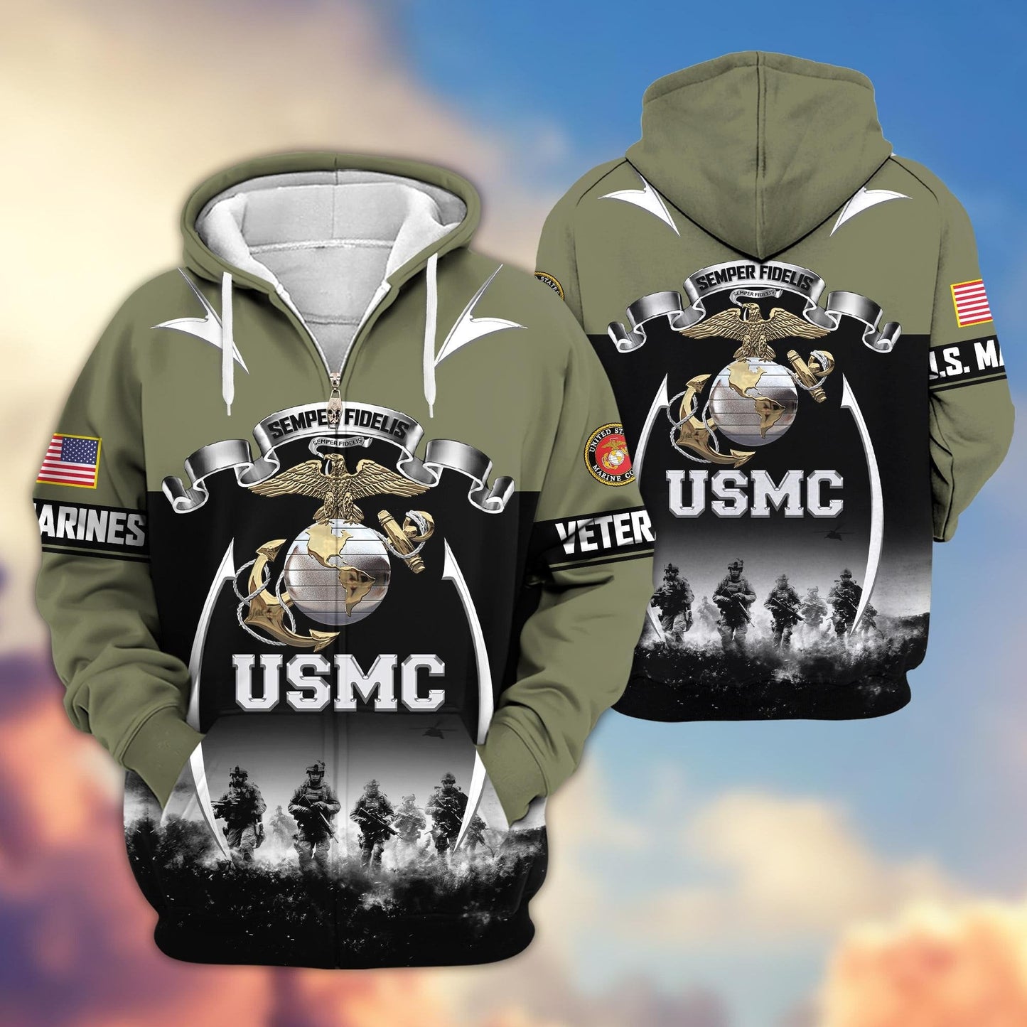U.S. Veteran Zip Hoodie | Patriotic Gift
