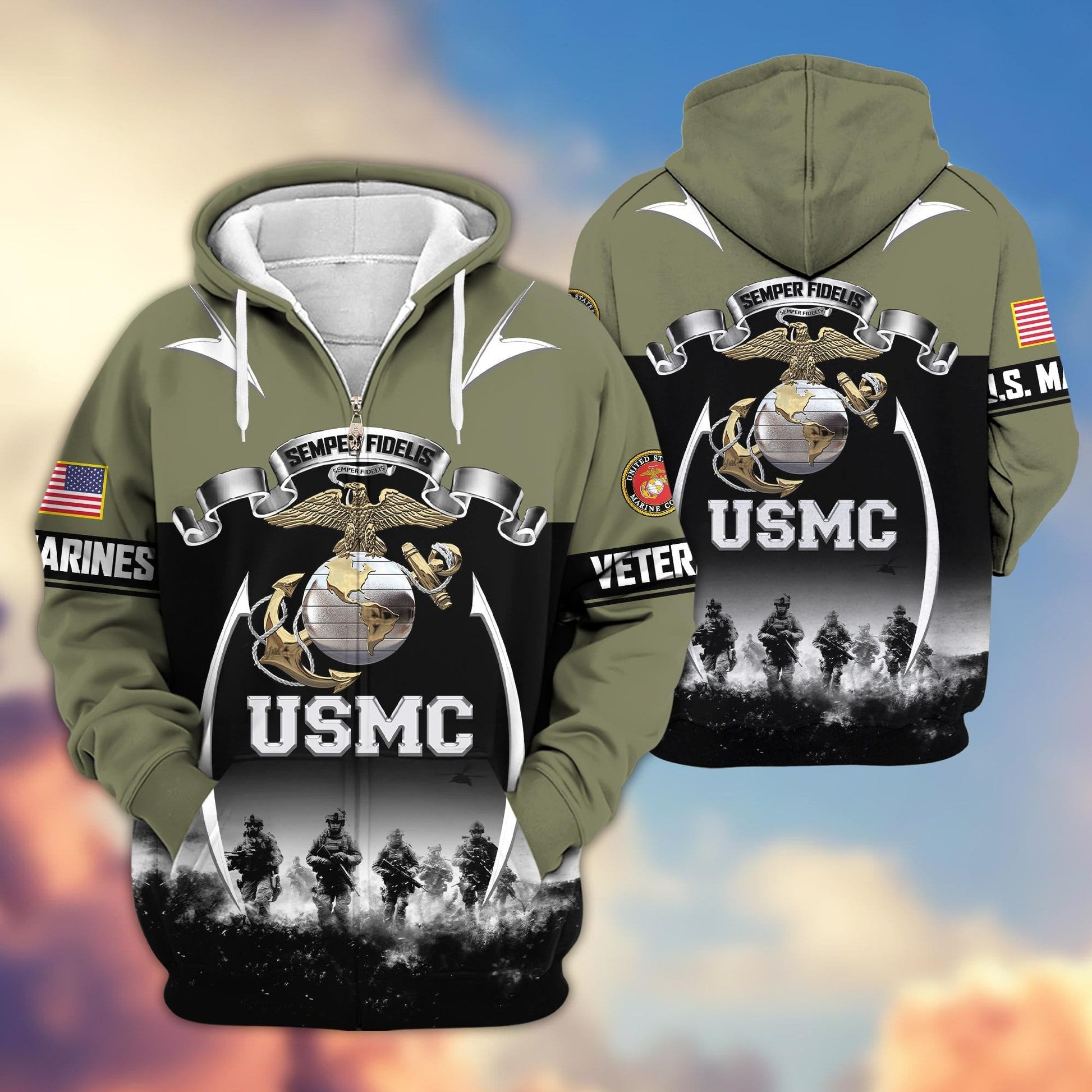 U.S. Veteran Zip Hoodie | Patriotic Gift