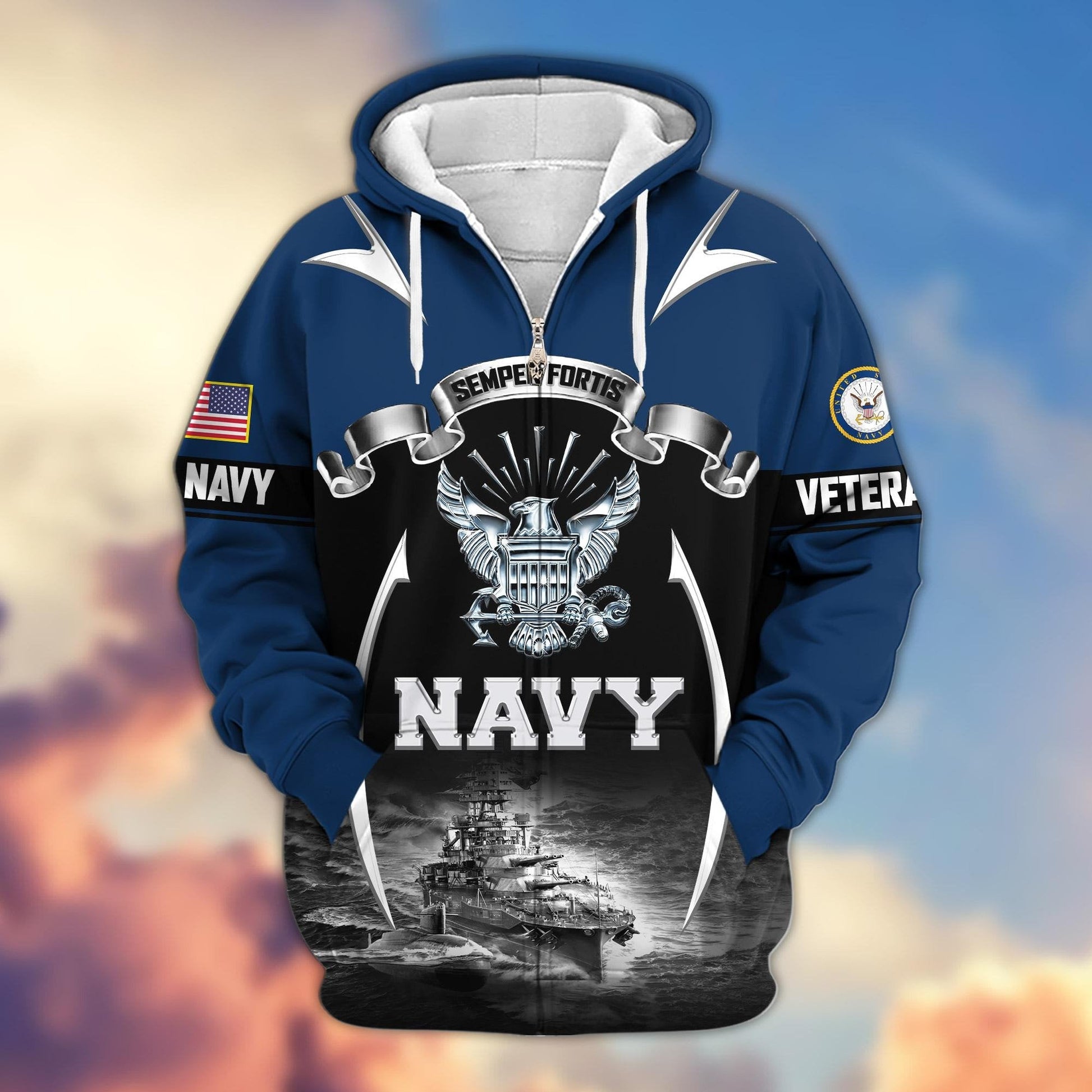 U.S. Veteran Zip Hoodie | Patriotic Gift