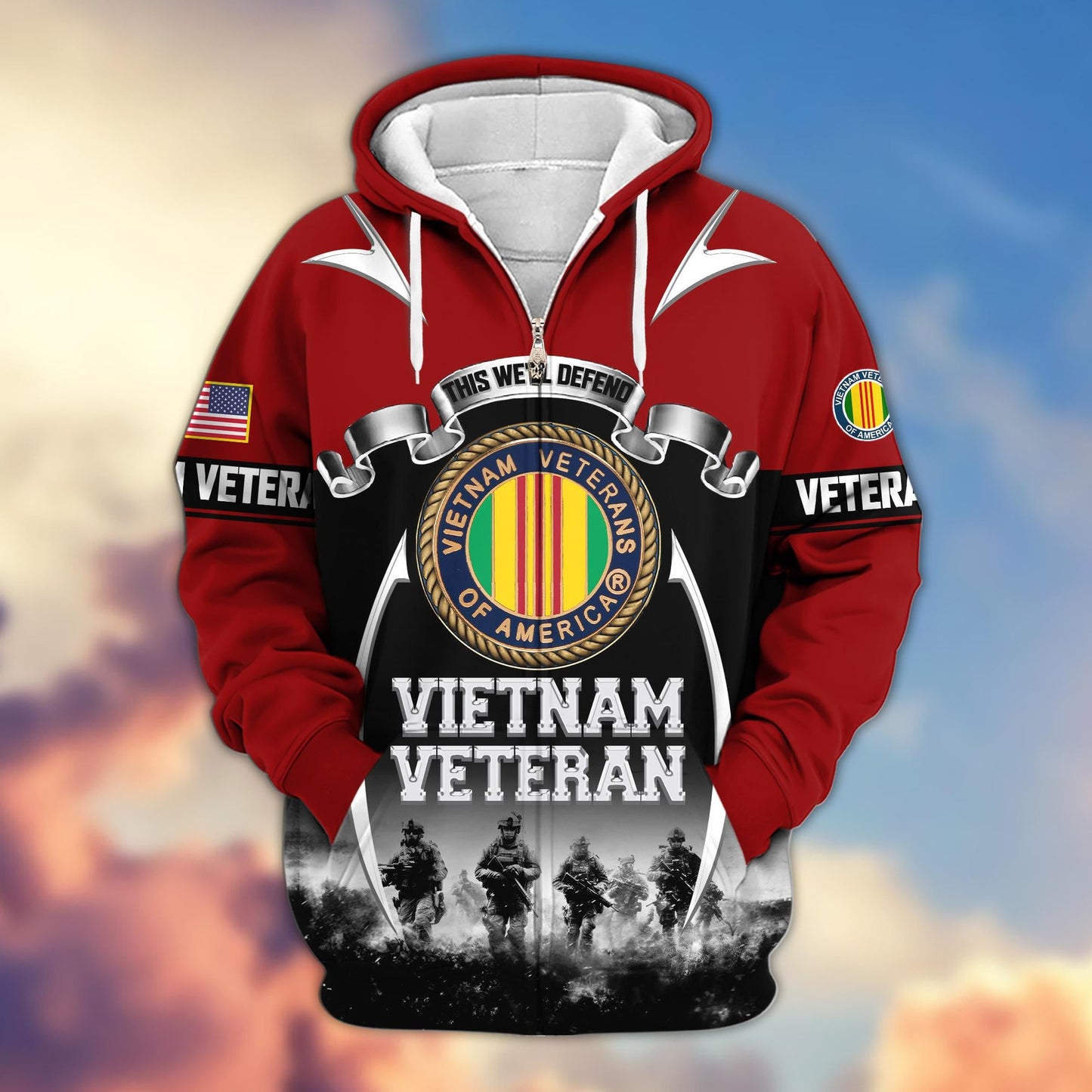 U.S. Veteran Zip Hoodie | Patriotic Gift