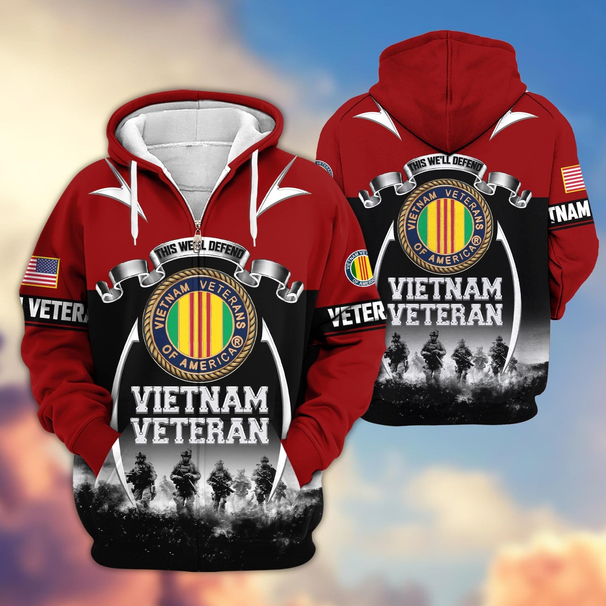 U.S. Veteran Zip Hoodie | Patriotic Gift