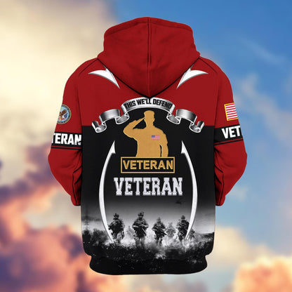 U.S. Veteran Zip Hoodie | Patriotic Gift