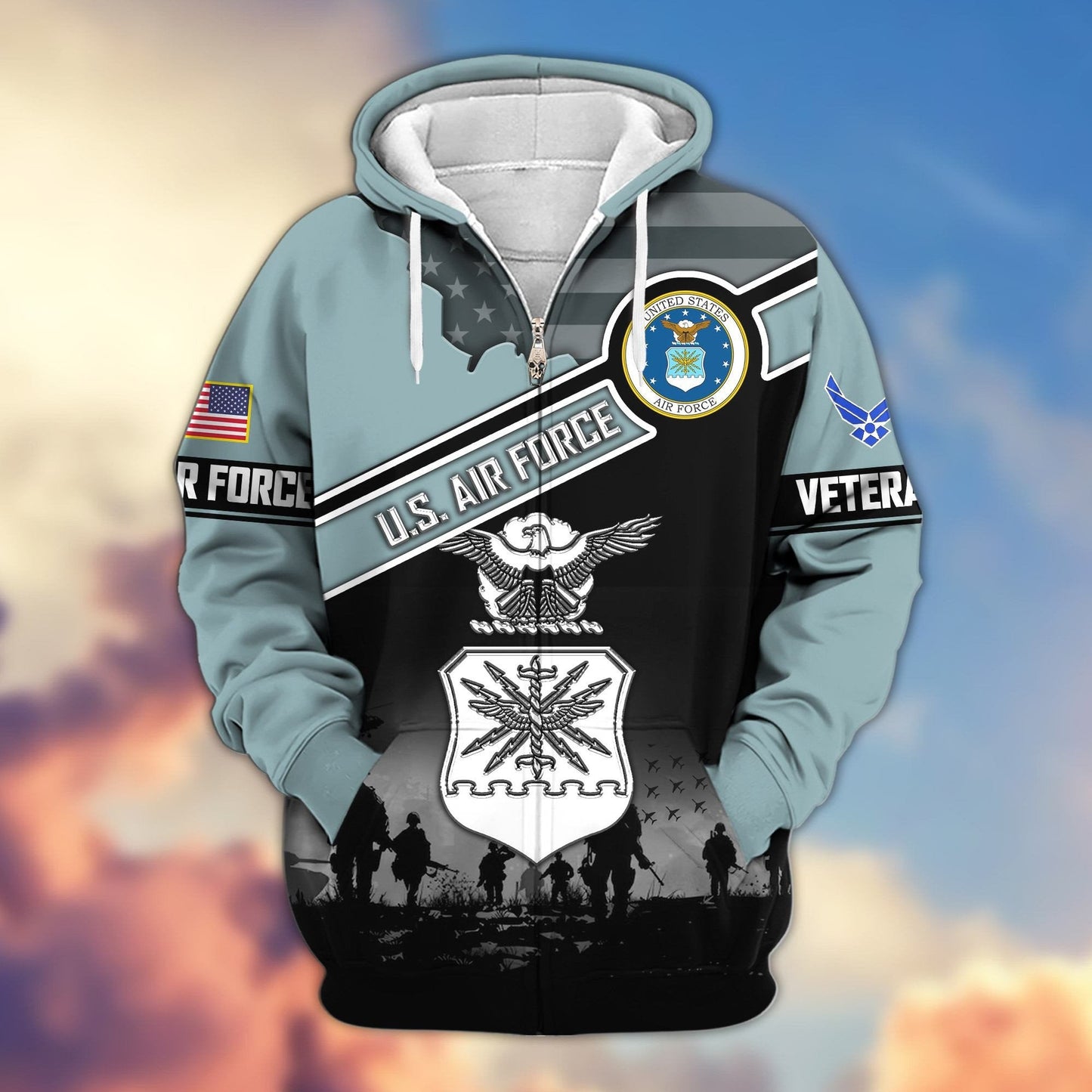 U.S. Veteran Zip Hoodie | Patriotic Gift