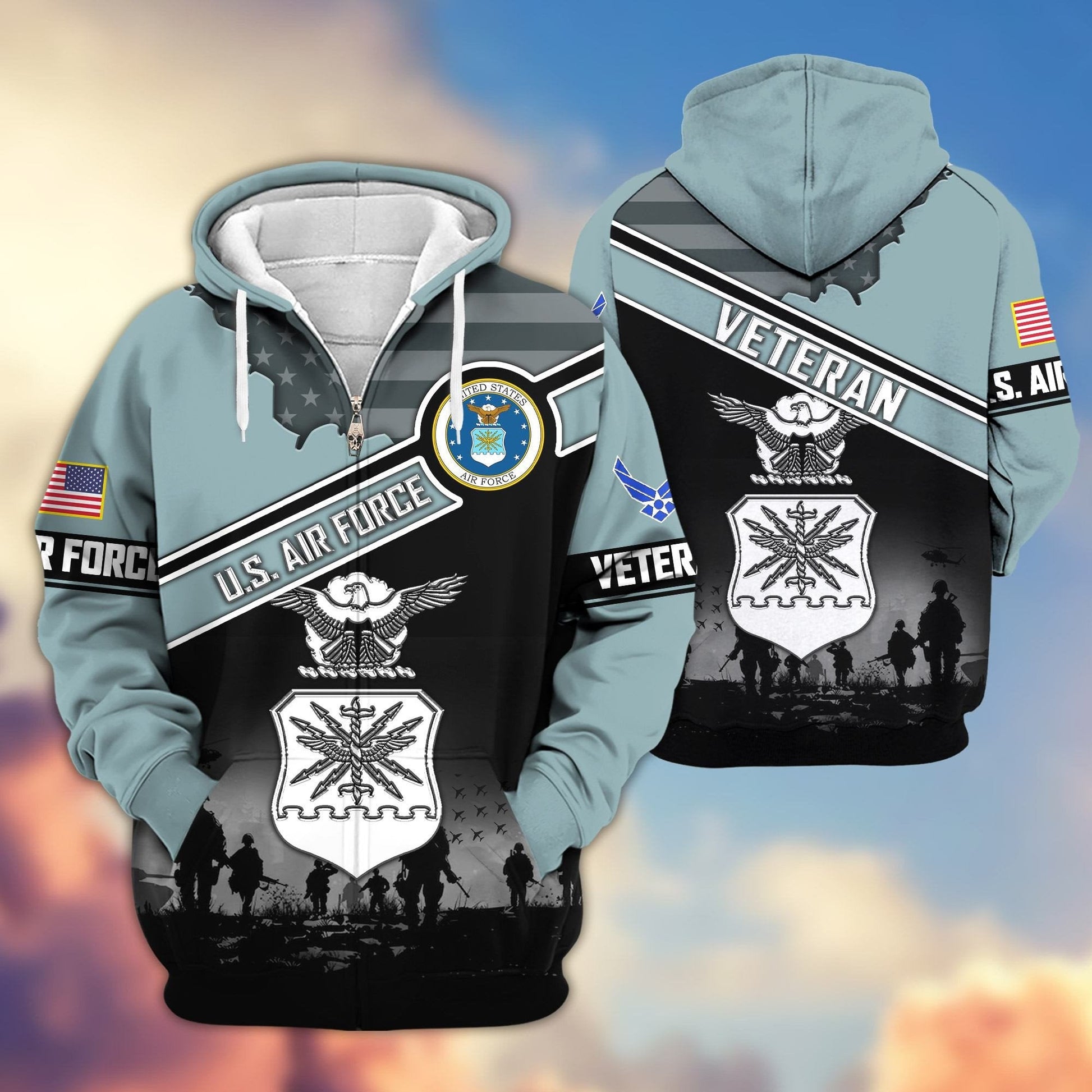 U.S. Veteran Zip Hoodie | Patriotic Gift