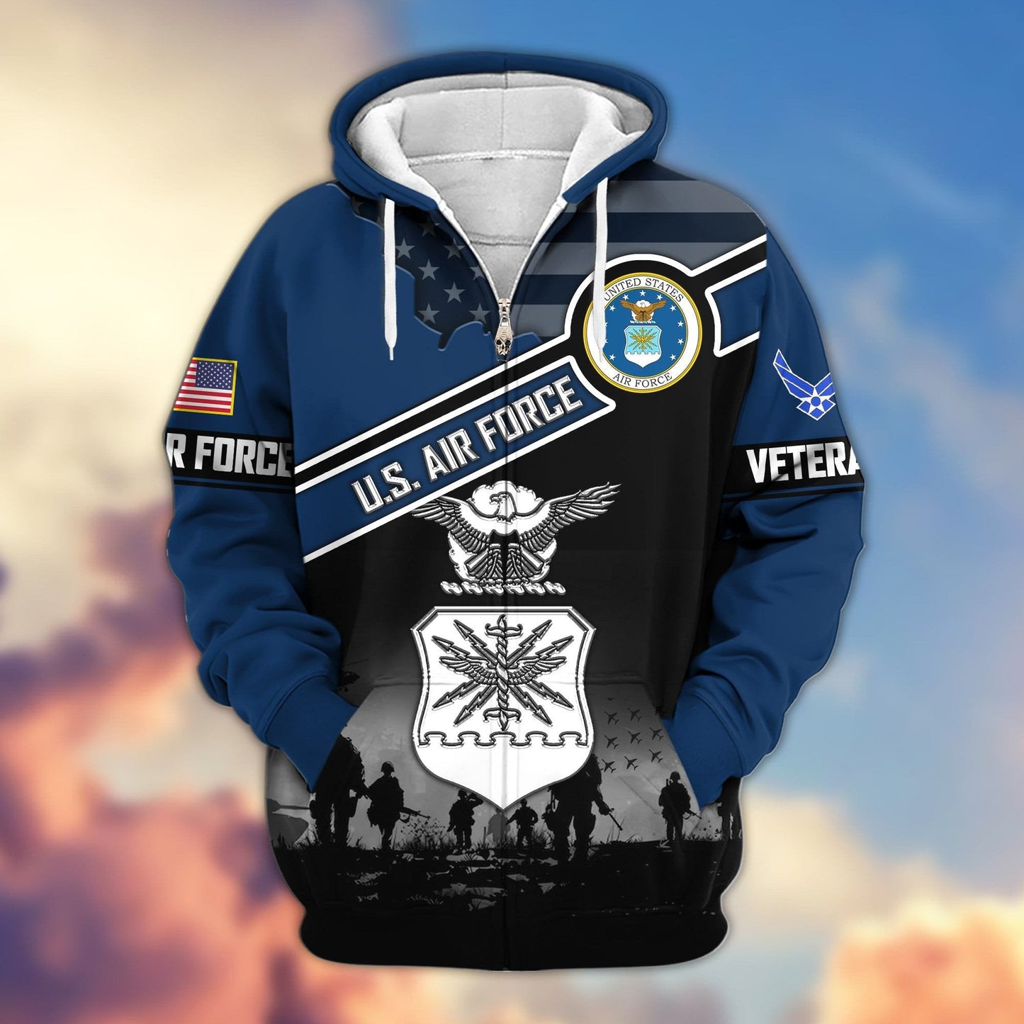 U.S. Veteran Zip Hoodie | Patriotic Gift