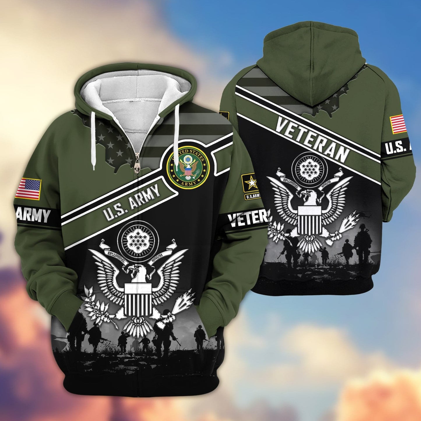 U.S. Veteran Zip Hoodie | Patriotic Gift