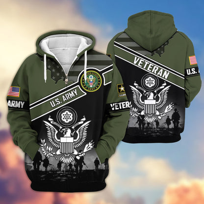 U.S. Veteran Zip Hoodie | Patriotic Gift
