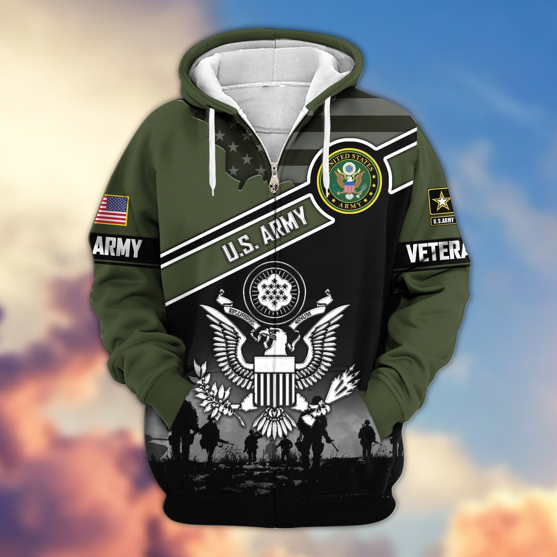 U.S. Veteran Zip Hoodie | Patriotic Gift